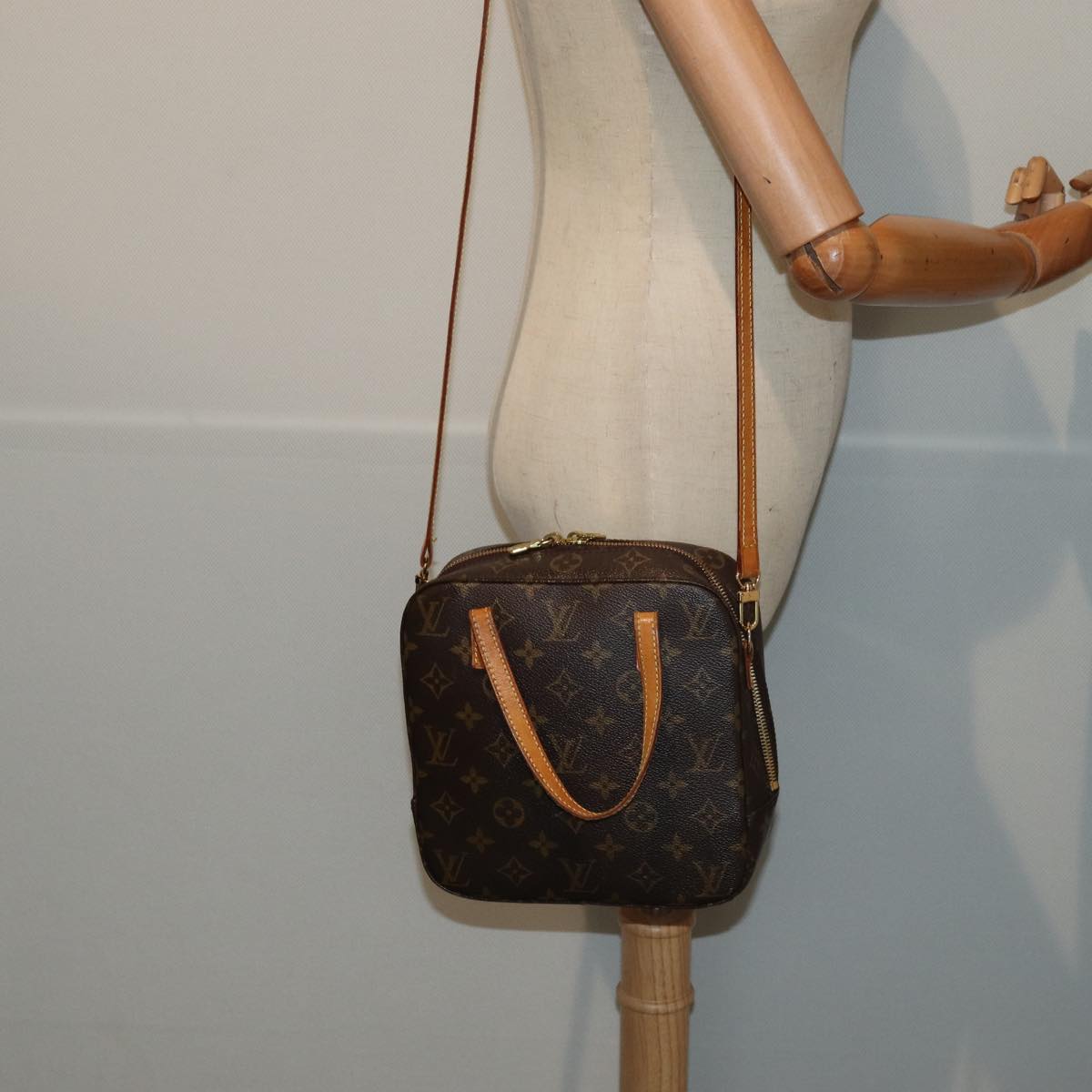 LOUIS VUITTON Monogram Spontini Hand Bag 2way M47500 LV 84020