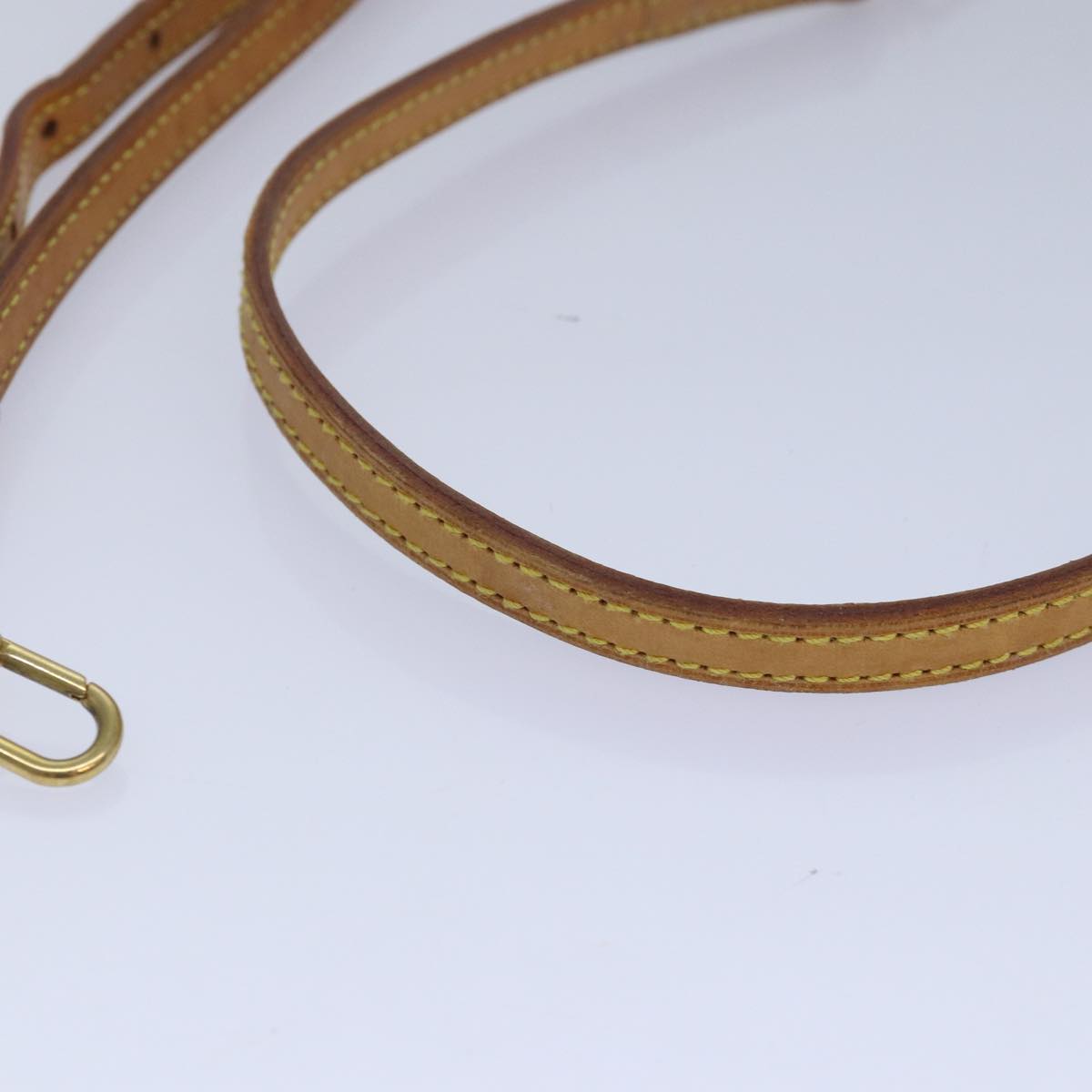 LOUIS VUITTON Adjustable Shoulder Strap Leather 36.2""-43.3"" Beige 84027