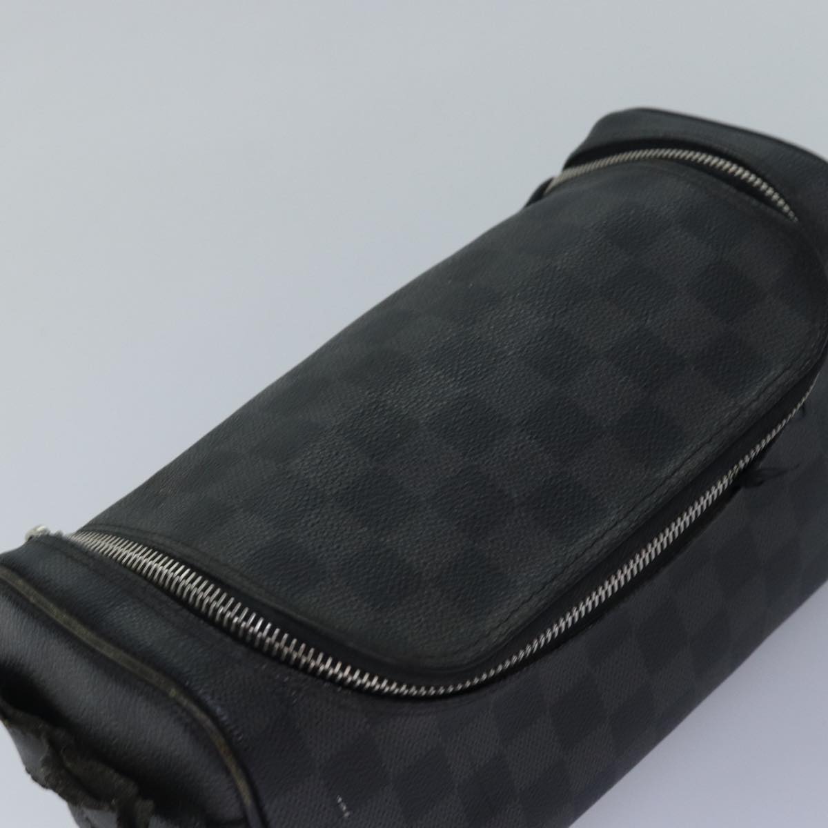 LOUIS VUITTON Damier Graphite C Cracking pouch Clutch Bag N47625 LV 84052