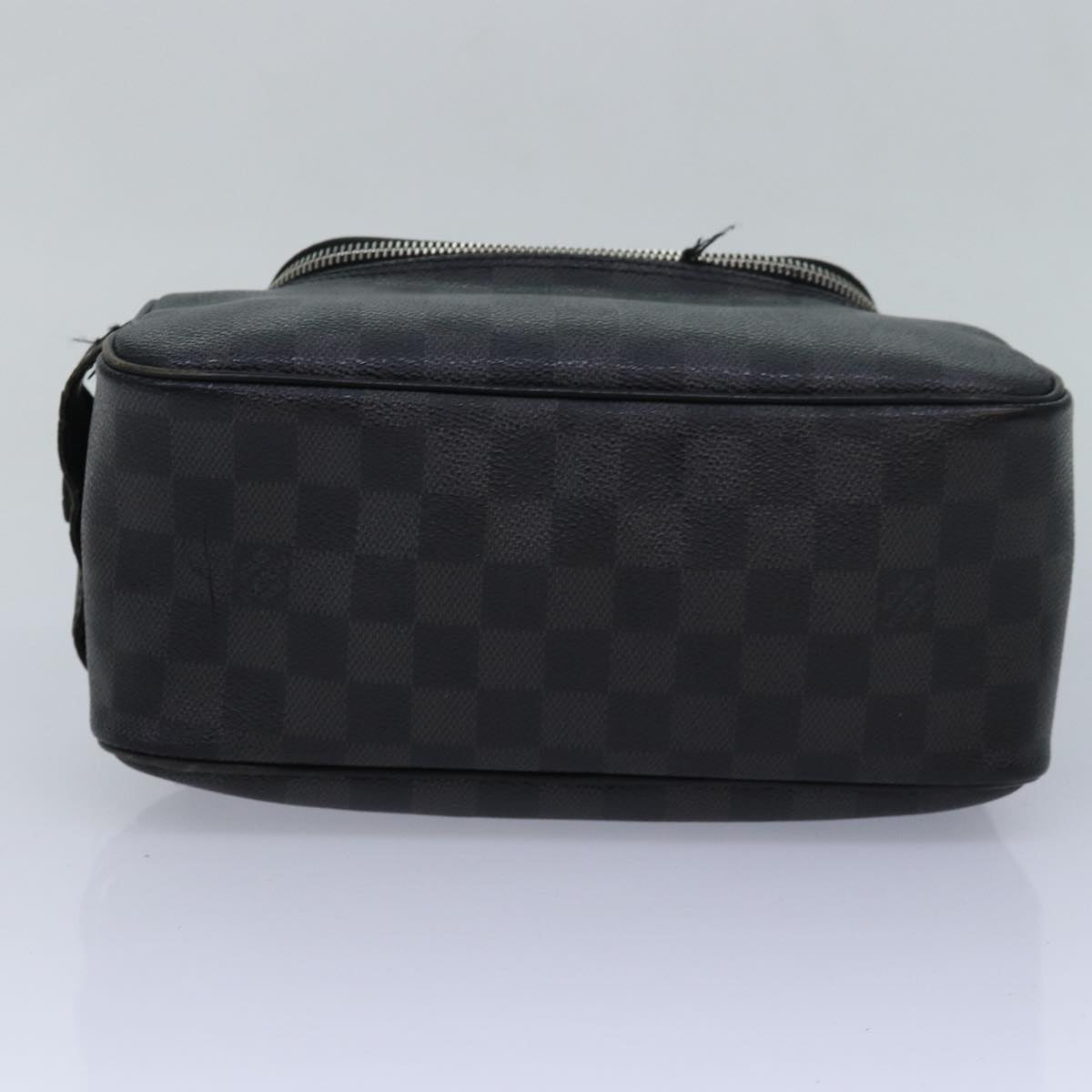 LOUIS VUITTON Damier Graphite C Cracking pouch Clutch Bag N47625 LV 84052