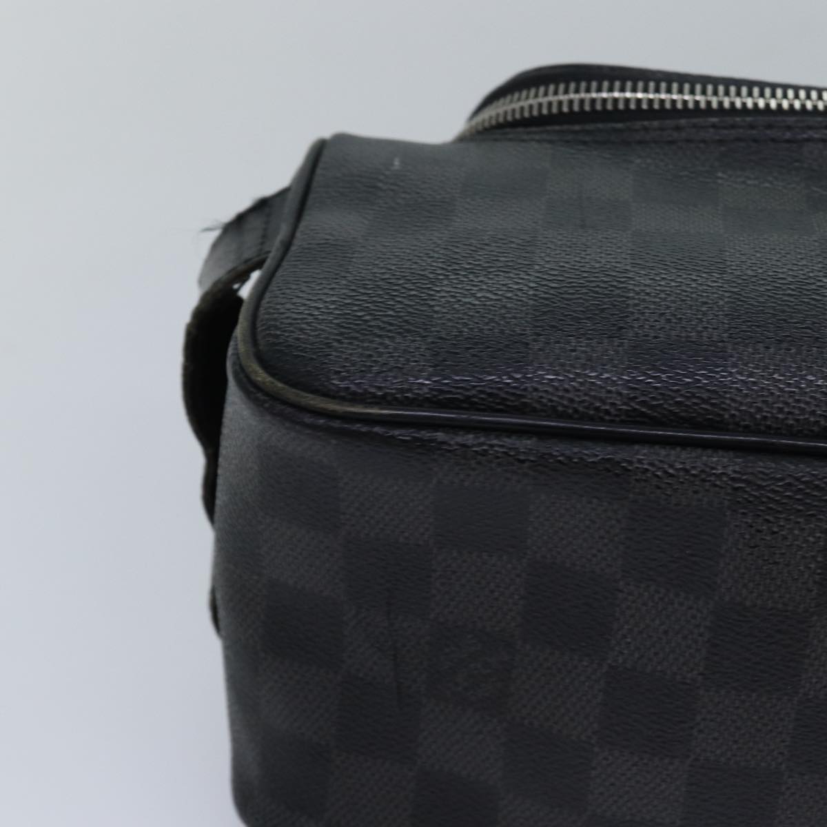 LOUIS VUITTON Damier Graphite C Cracking pouch Clutch Bag N47625 LV 84052