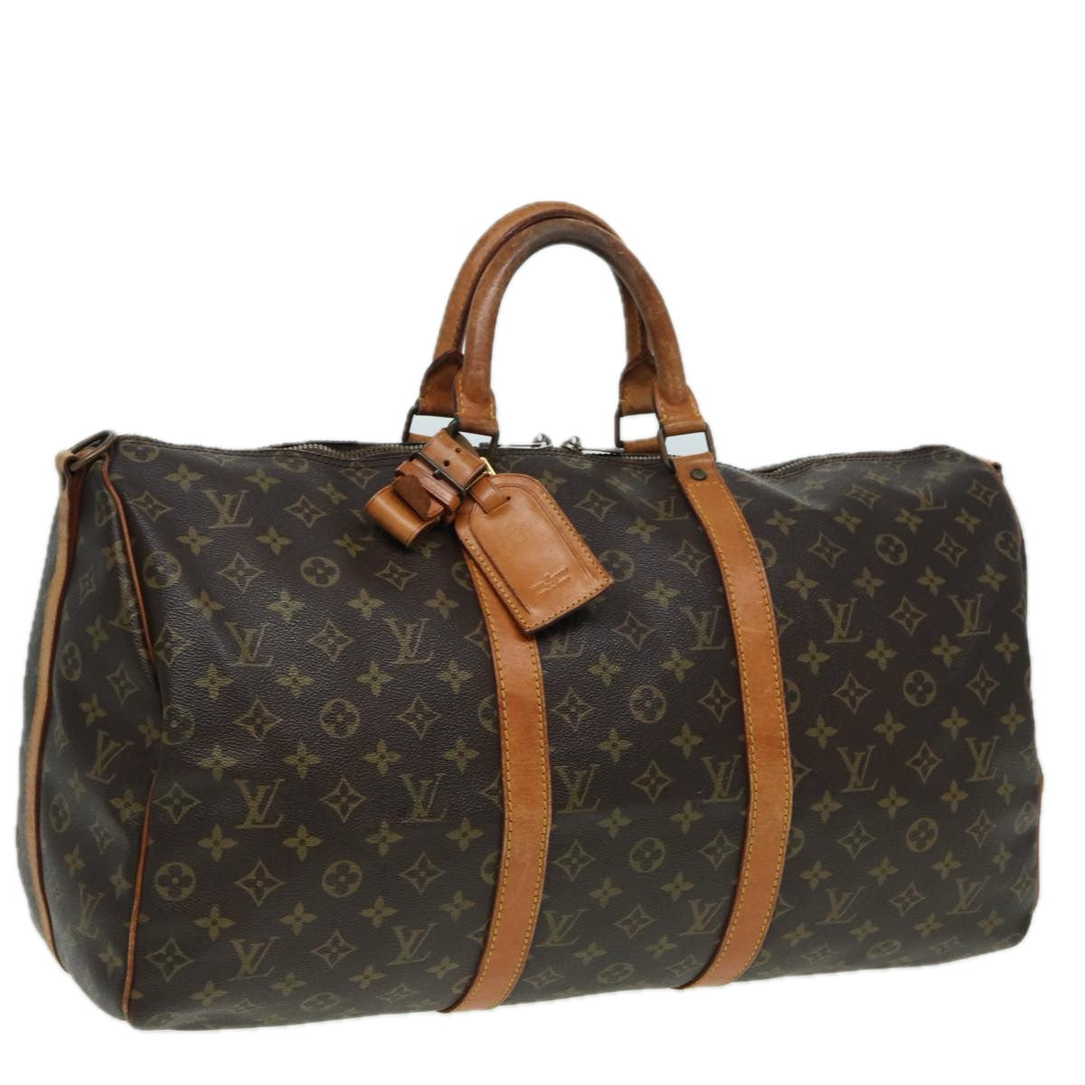 LOUIS VUITTON Monogram Keepall Bandouliere 50 Boston Bag M41416 LV 84057