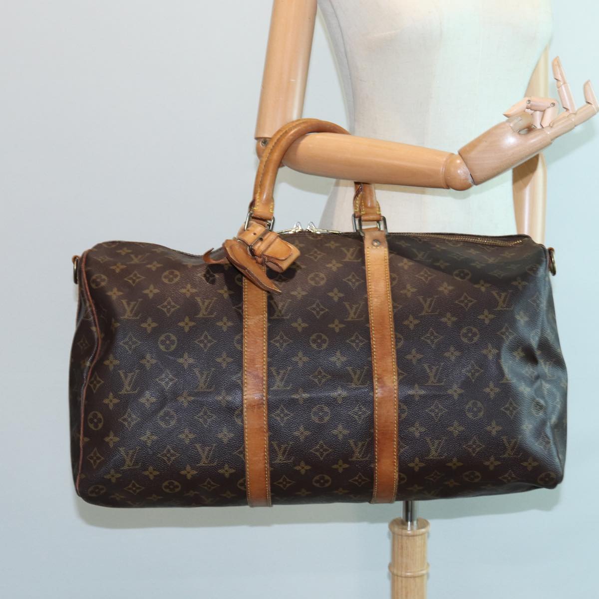 LOUIS VUITTON Monogram Keepall Bandouliere 50 Boston Bag M41416 LV 84058