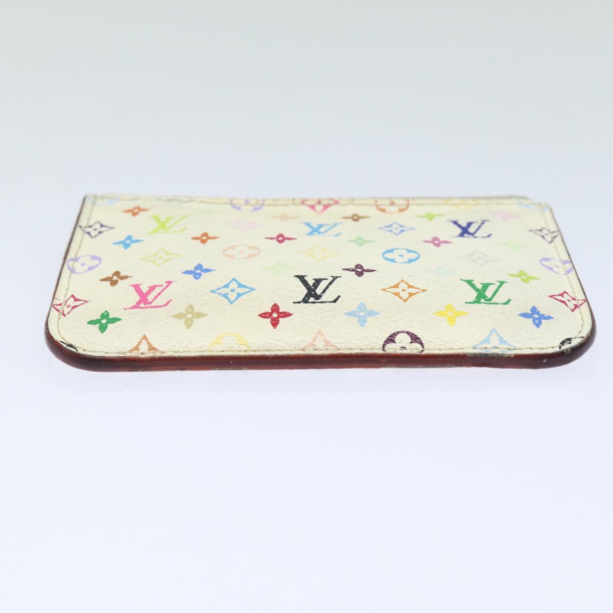 LOUIS VUITTON  Multicolor Pochette ClesNM Coin Purse White M93734 LV 84075