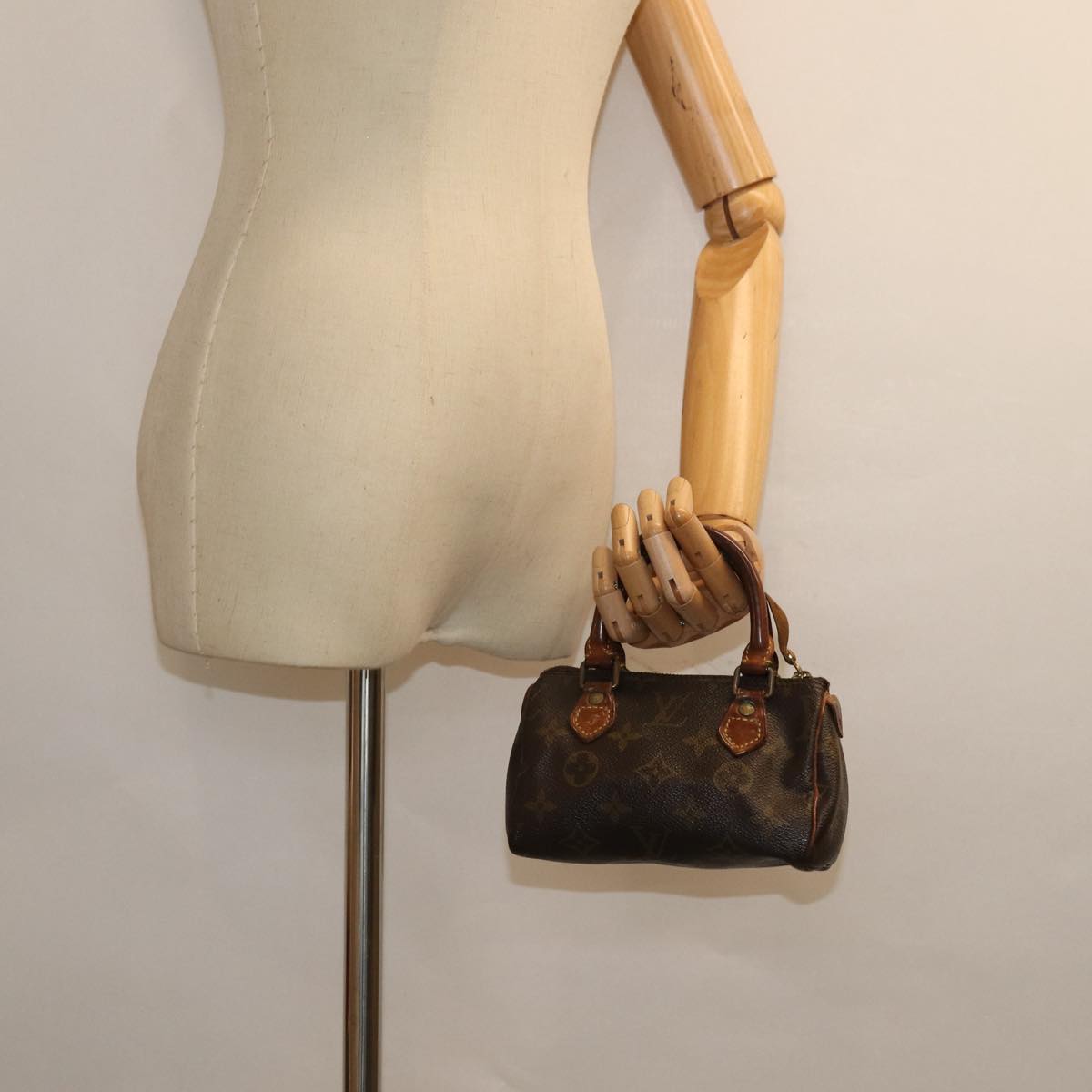 LOUIS VUITTON Monogram Mini Speedy Hand Bag M41534 LV 84084
