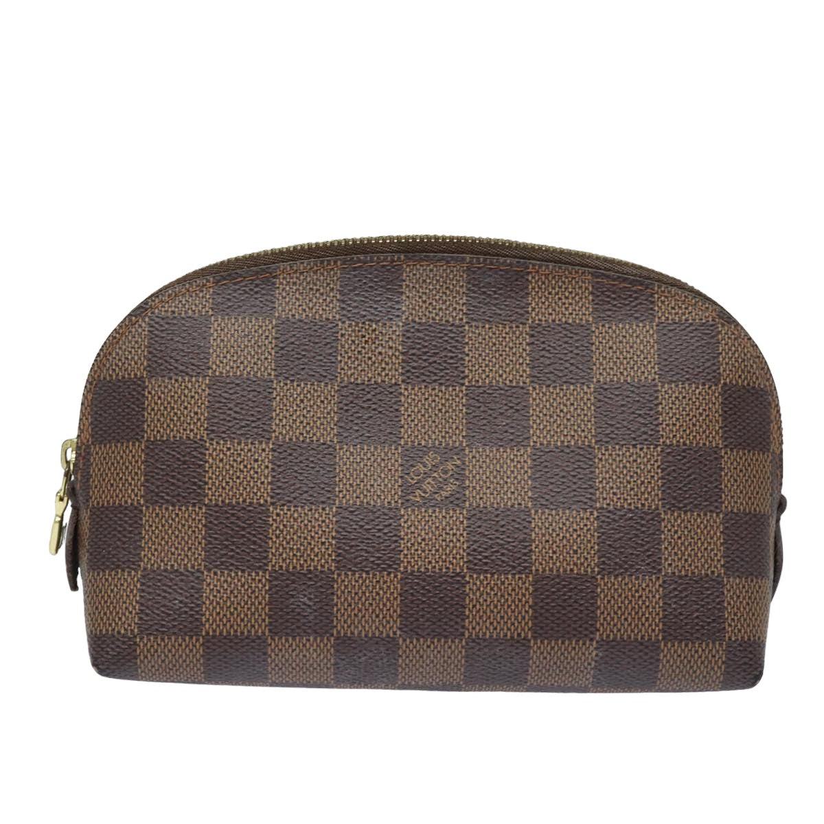 LOUIS VUITTON Damier Ebene Pochette Cosmetic PM Pouch N47516 LV 84089