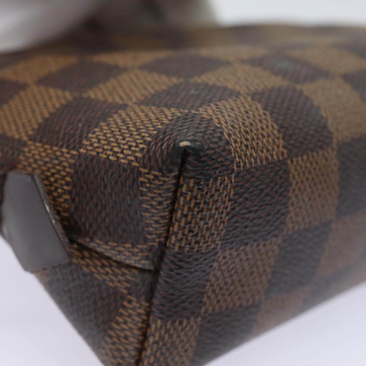 LOUIS VUITTON Damier Ebene Pochette Cosmetic PM Pouch N47516 LV 84089