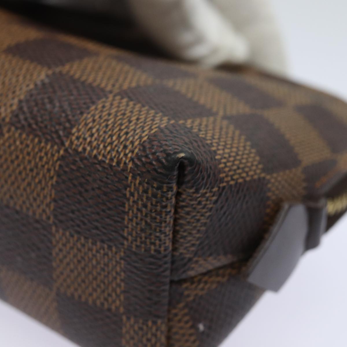 LOUIS VUITTON Damier Ebene Pochette Cosmetic PM Pouch N47516 LV 84089