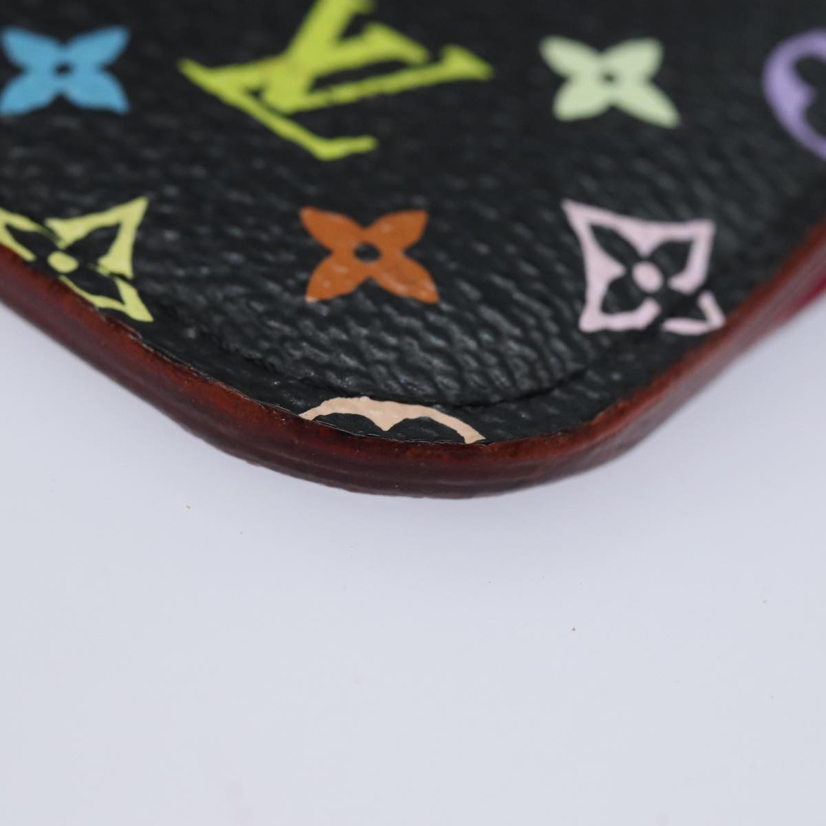 LOUIS VUITTON Multicolor Pochette ClesNM Coin Purse Black M60279 LV 84090