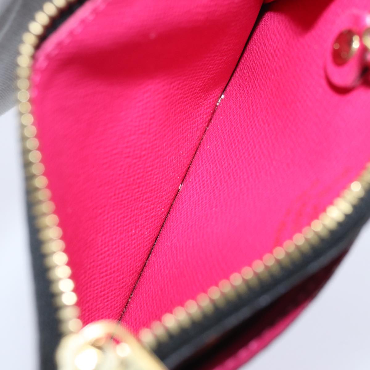 LOUIS VUITTON Multicolor Pochette ClesNM Coin Purse Black M60279 LV 84090