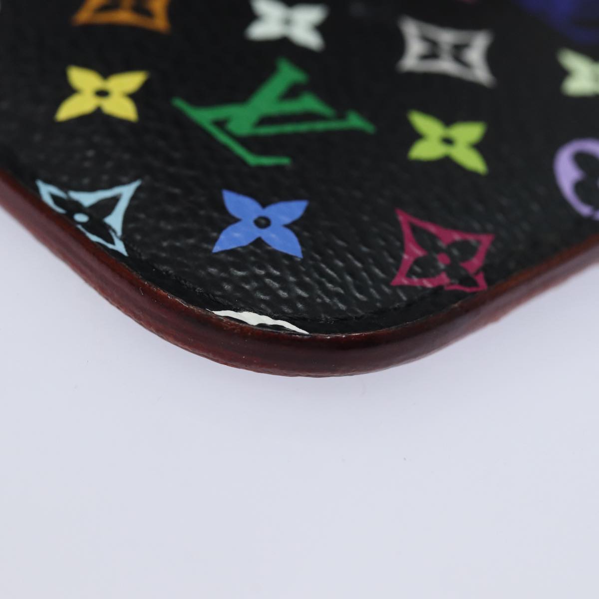 LOUIS VUITTON Multicolor Pochette ClesNM Coin Purse Black M60279 LV 84090