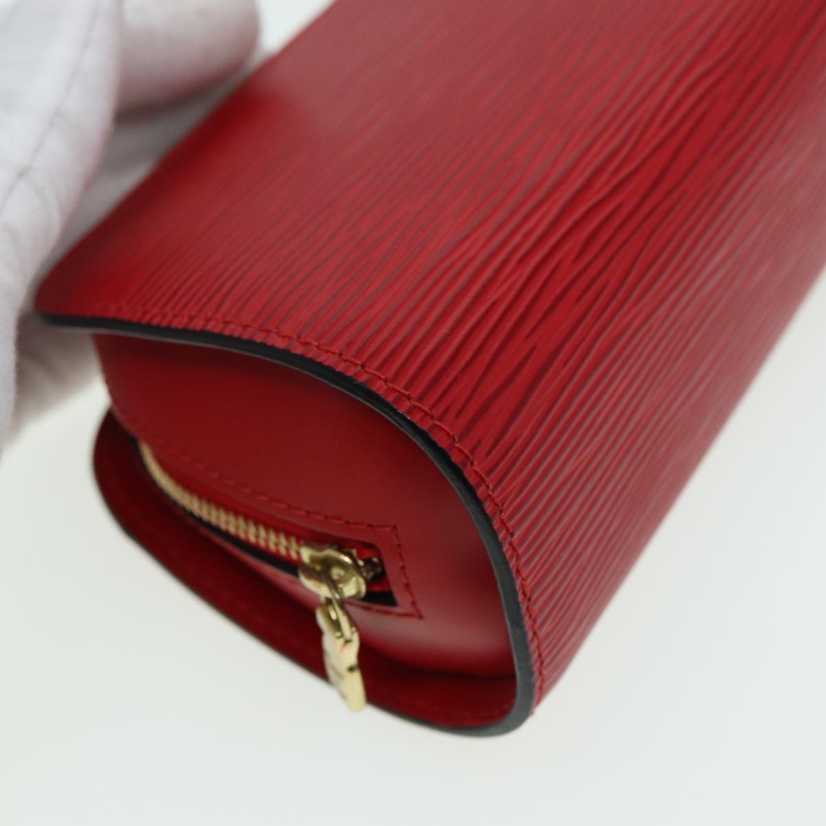LOUIS VUITTON Epi Dauphine PM Pouch Castilian Red M48447 LV 84123