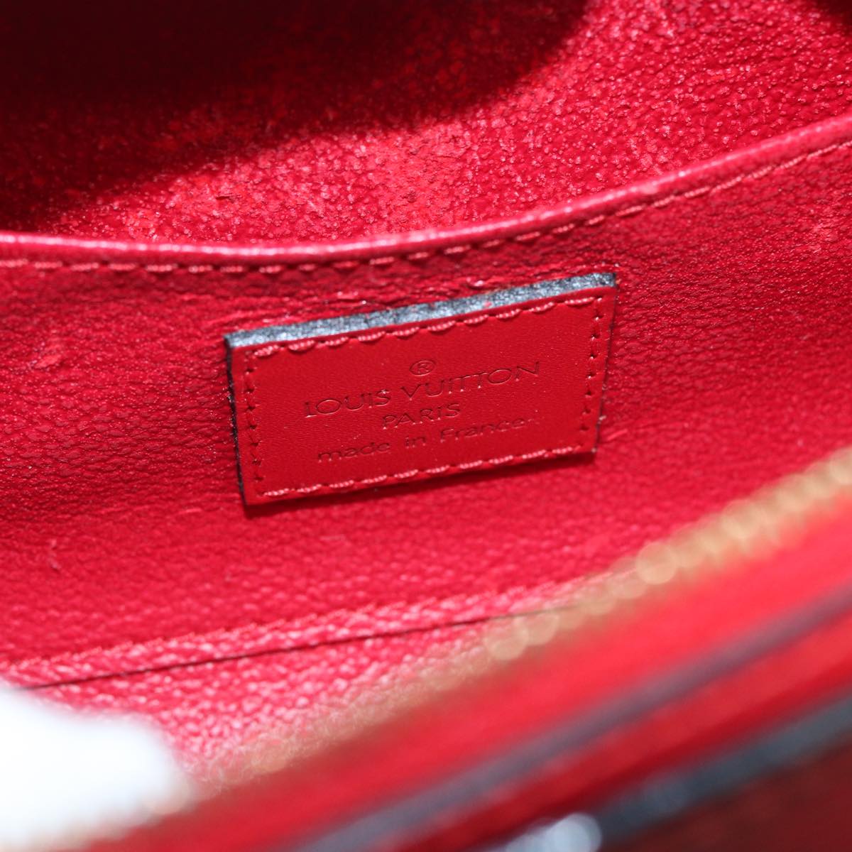 LOUIS VUITTON Epi Dauphine PM Pouch Castilian Red M48447 LV 84123