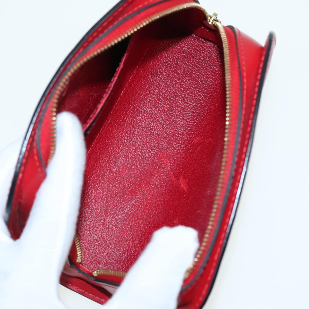 LOUIS VUITTON Epi Dauphine PM Pouch Castilian Red M48447 LV 84123