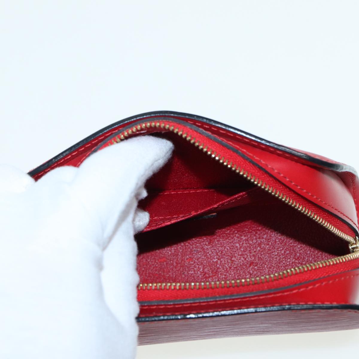 LOUIS VUITTON Epi Dauphine PM Pouch Castilian Red M48447 LV 84123