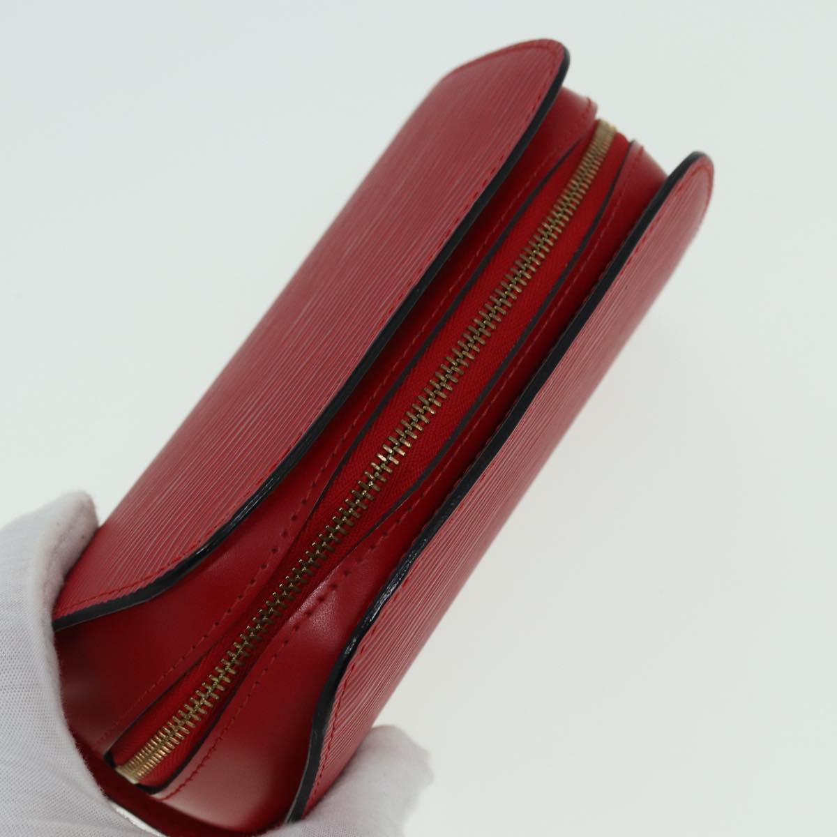 LOUIS VUITTON Epi Dauphine PM Pouch Castilian Red M48447 LV 84123