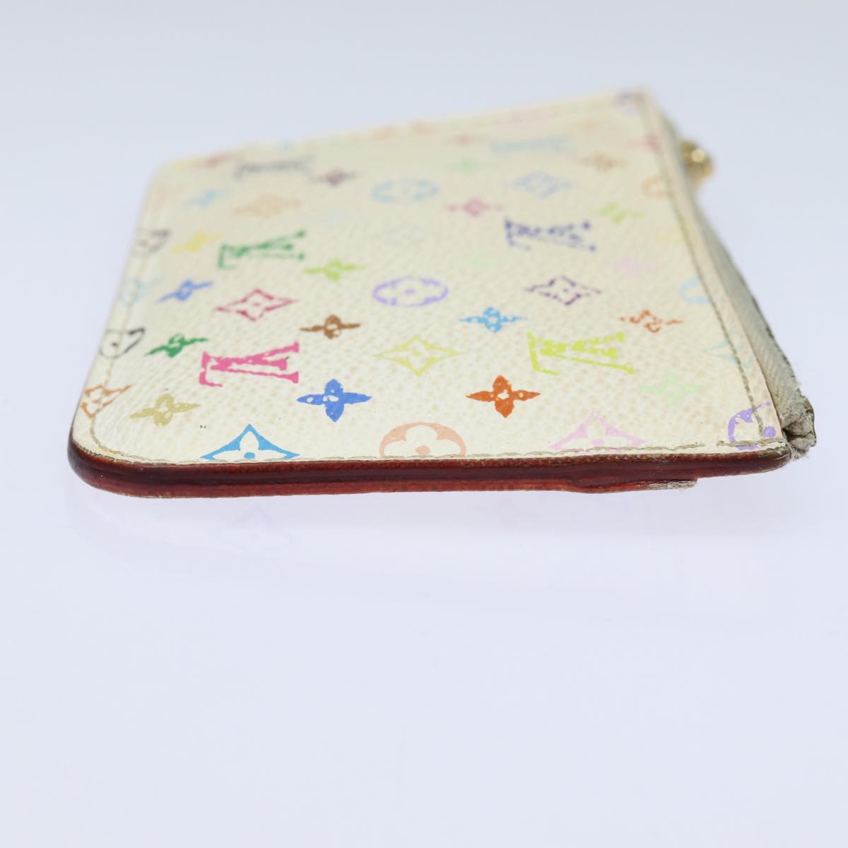 LOUIS VUITTON  Multicolor Pochette ClesNM Coin Purse White M93734 LV 84128