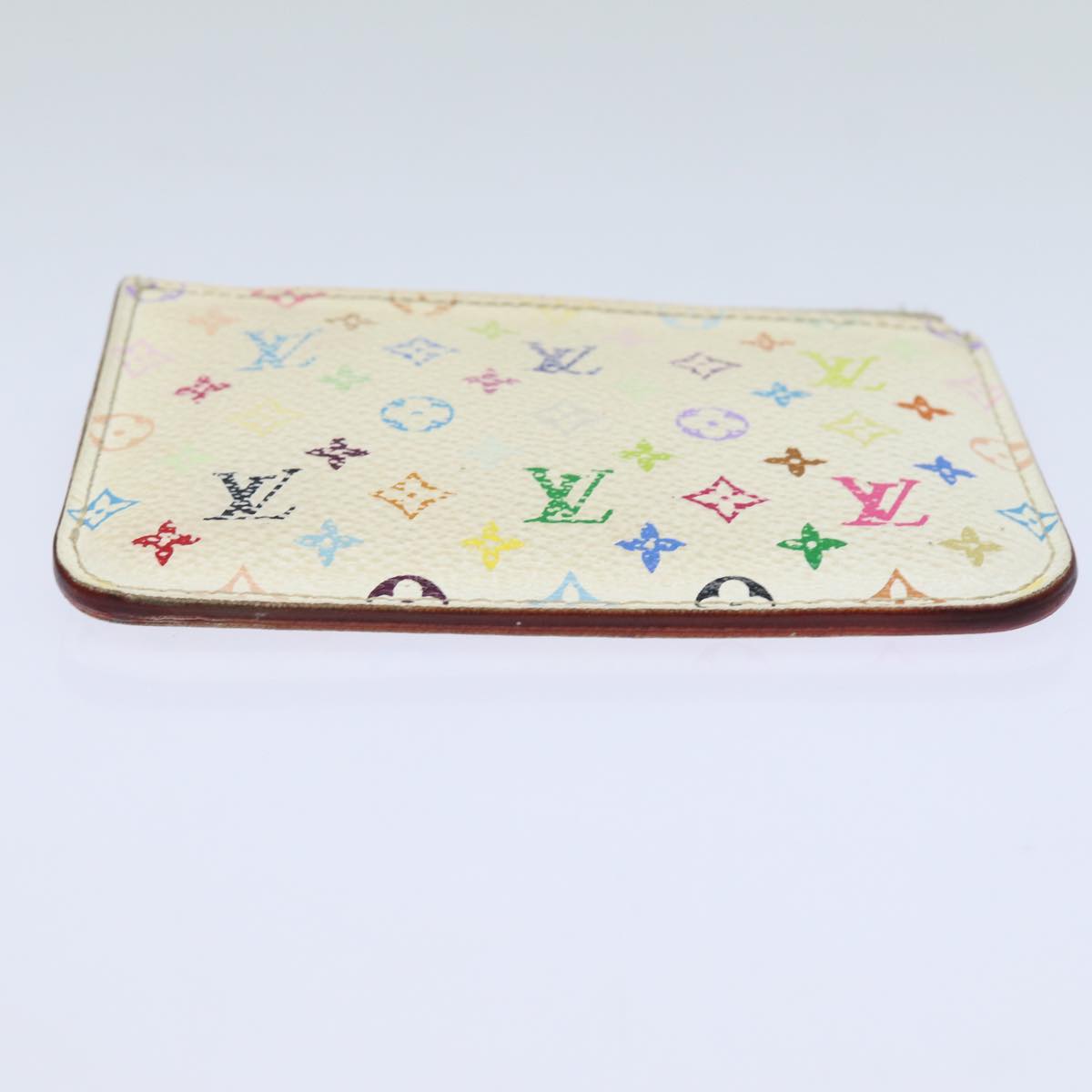 LOUIS VUITTON  Multicolor Pochette ClesNM Coin Purse White M93734 LV 84128