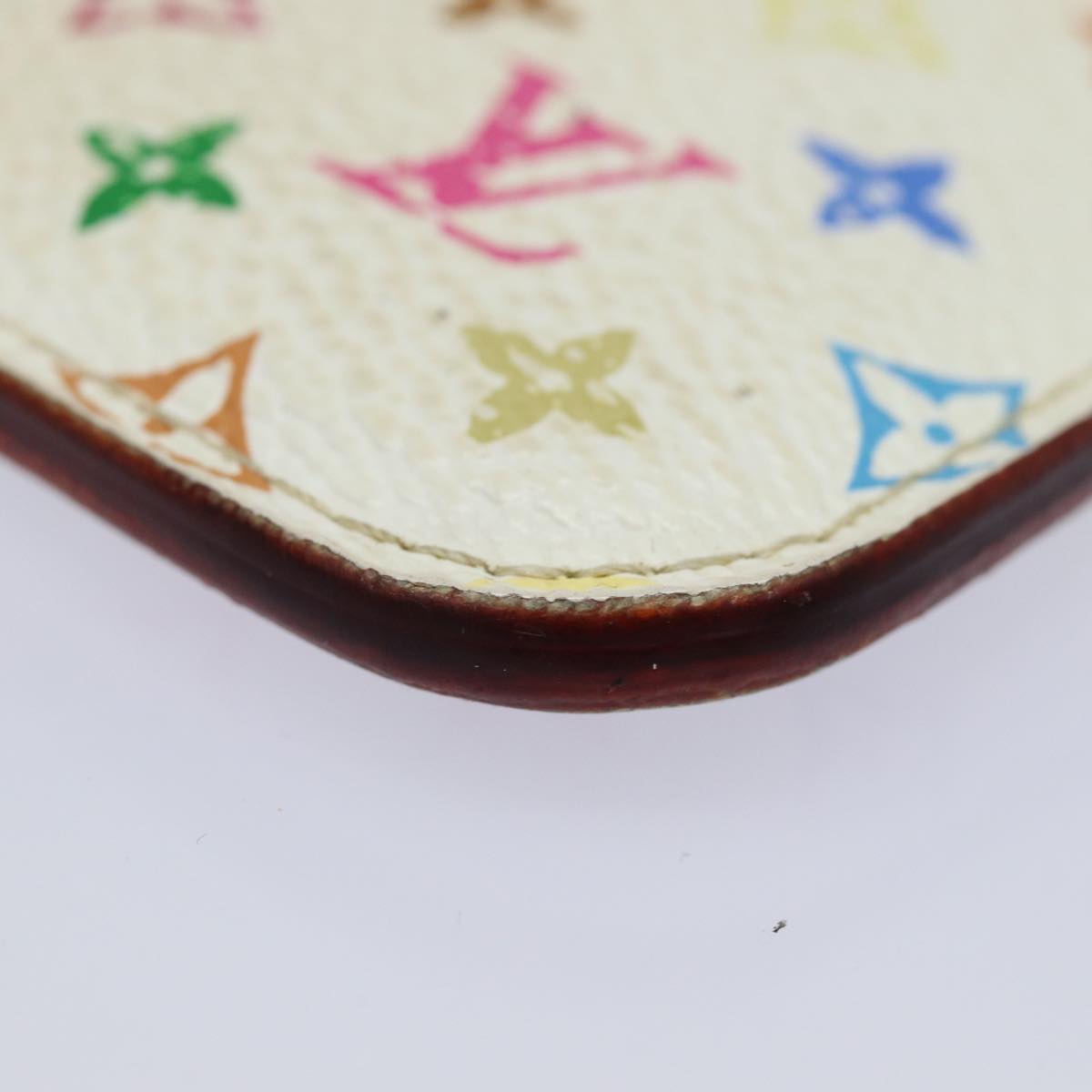 LOUIS VUITTON  Multicolor Pochette ClesNM Coin Purse White M93734 LV 84128