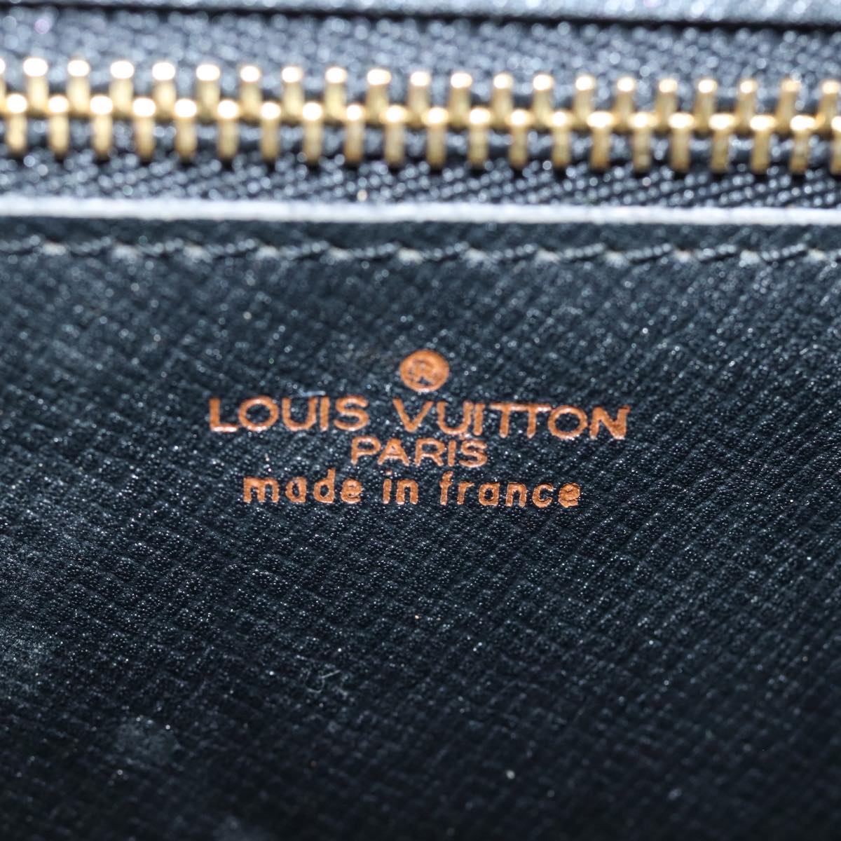 LOUIS VUITTON Epi Montaigne 23 Clutch Bag Black M52662 LV 84140