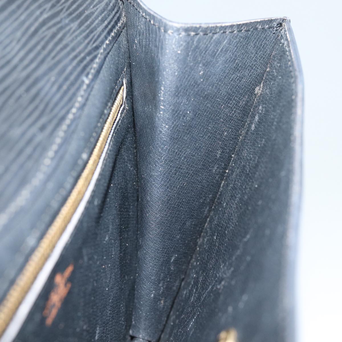 LOUIS VUITTON Epi Montaigne 23 Clutch Bag Black M52662 LV 84140