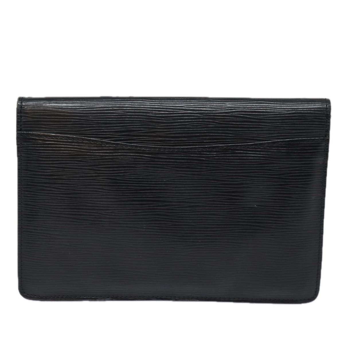 LOUIS VUITTON Epi Montaigne 23 Clutch Bag Black M52662 LV 84140