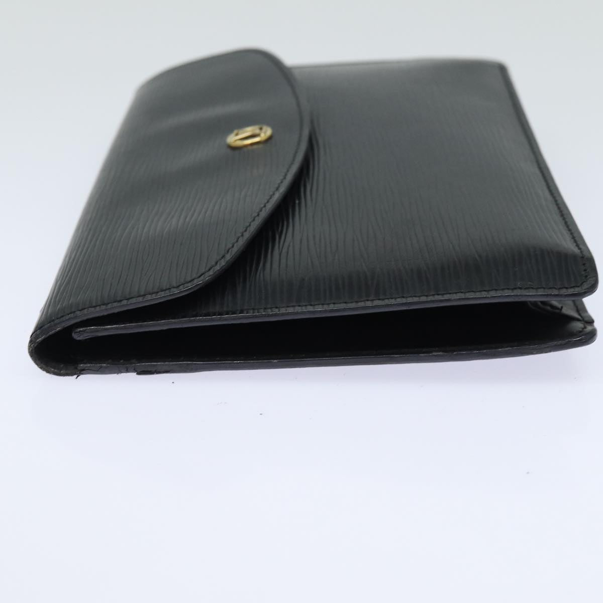 LOUIS VUITTON Epi Montaigne 23 Clutch Bag Black M52662 LV 84140