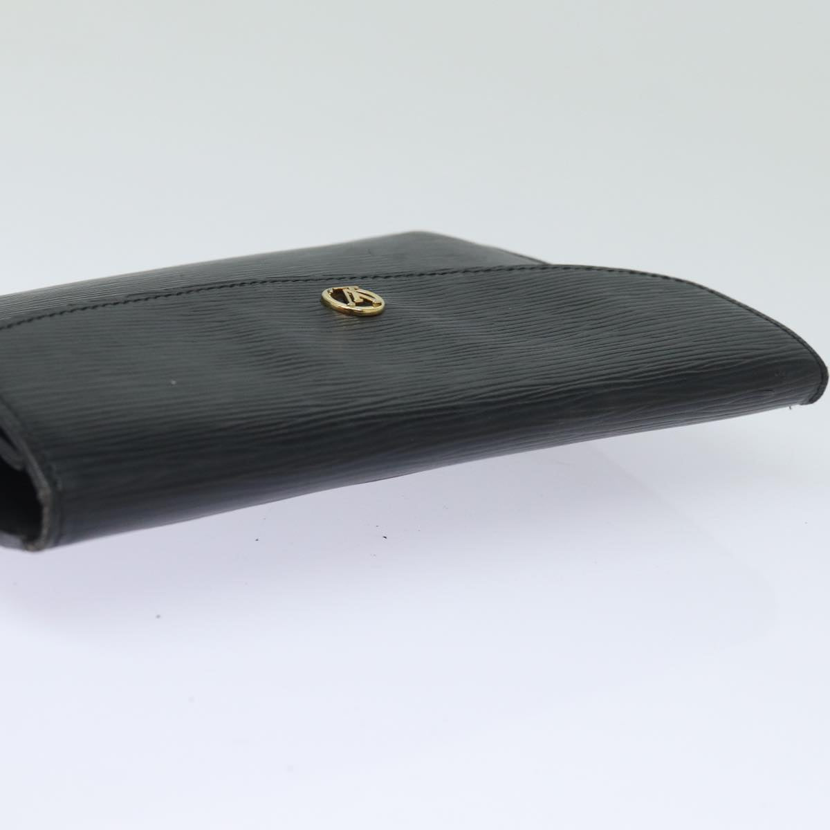 LOUIS VUITTON Epi Montaigne 23 Clutch Bag Black M52662 LV 84140