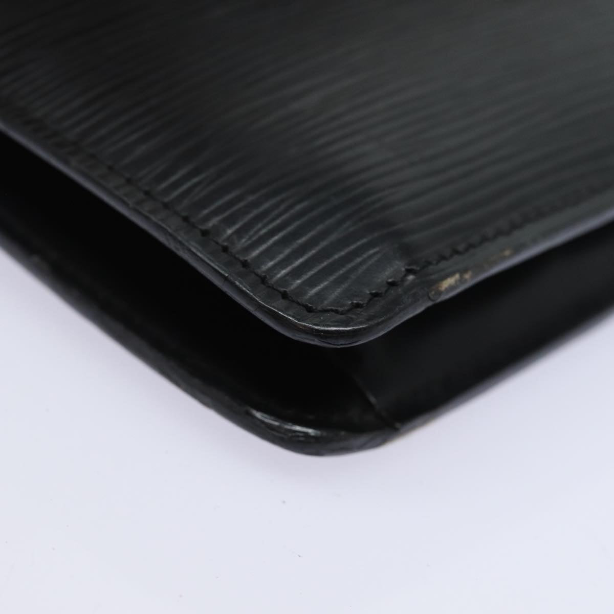 LOUIS VUITTON Epi Montaigne 23 Clutch Bag Black M52662 LV 84140