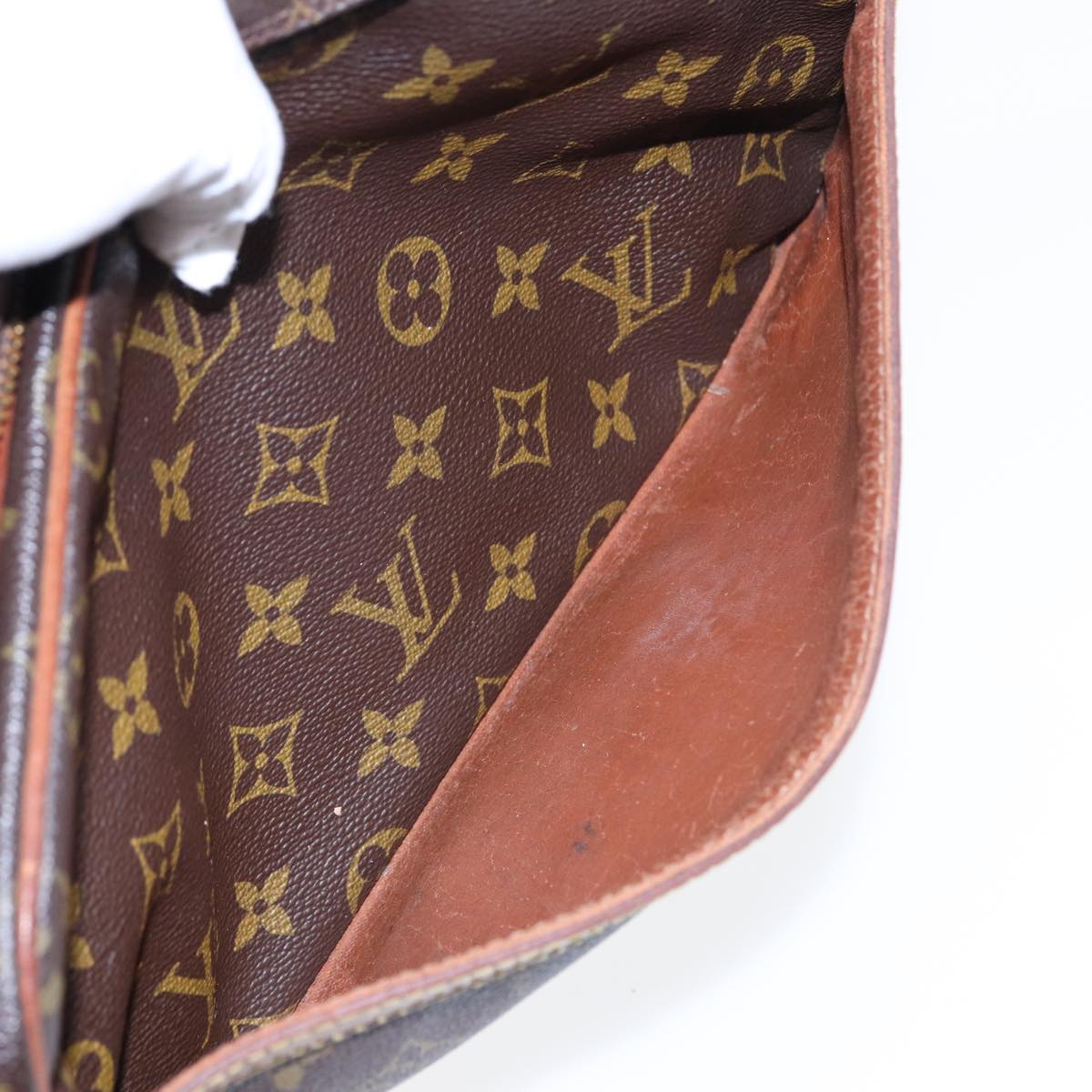 LOUIS VUITTON Monogram Compiegne 28 Clutch Bag M51845 LV 84142