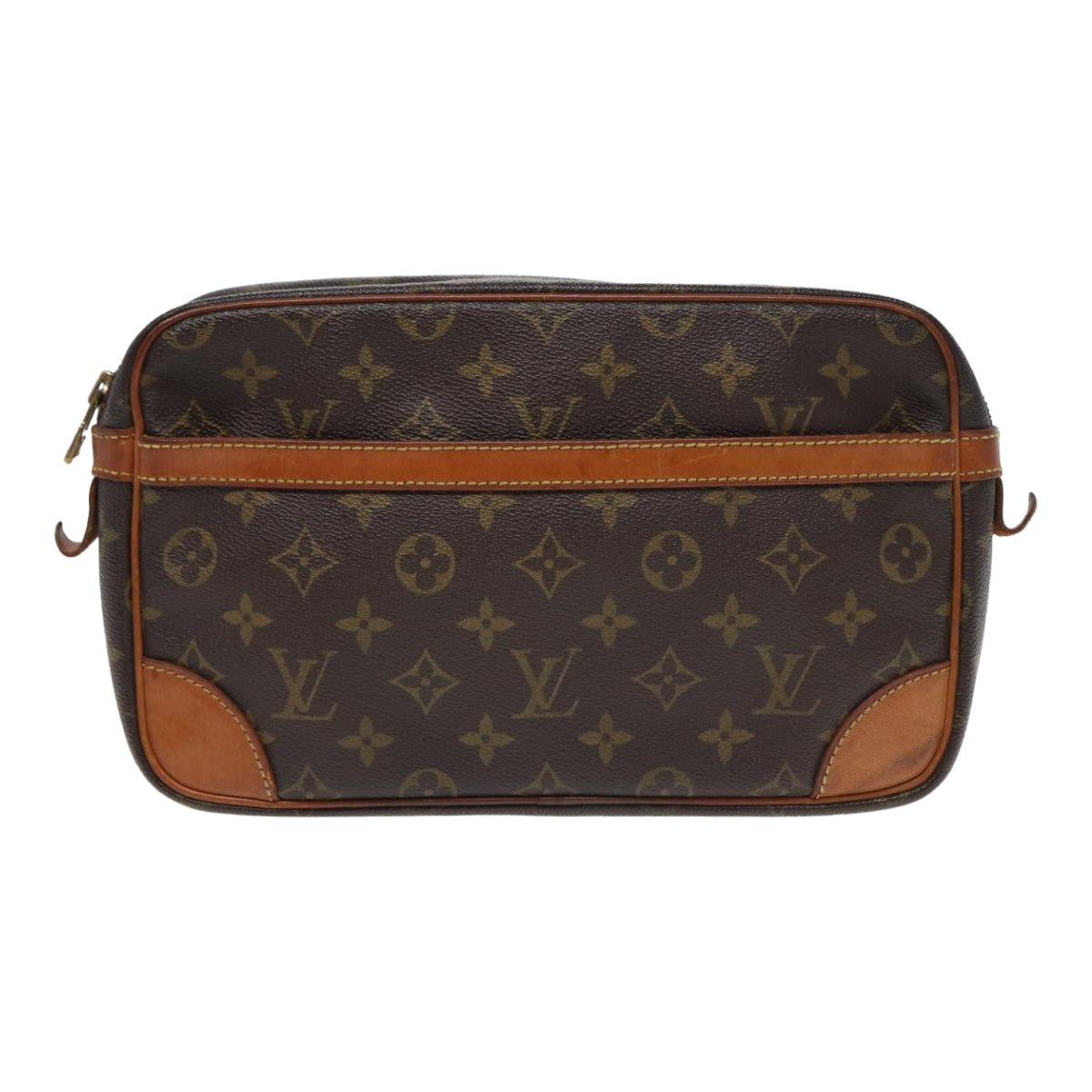 LOUIS VUITTON Monogram Compiegne 28 Clutch Bag M51845 LV 84142