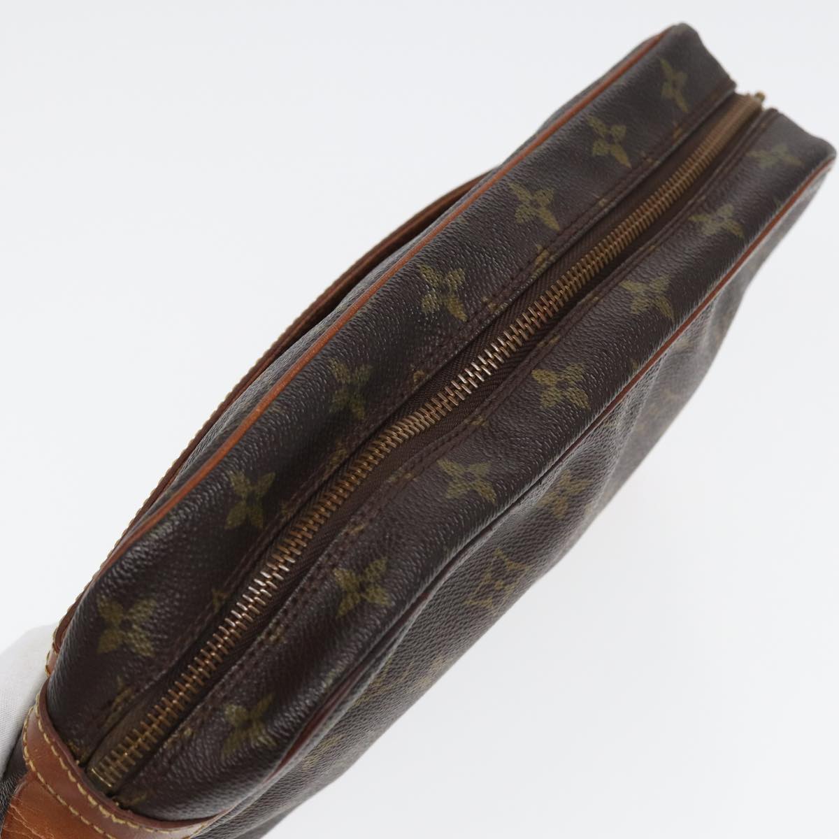 LOUIS VUITTON Monogram Compiegne 28 Clutch Bag M51845 LV 84142