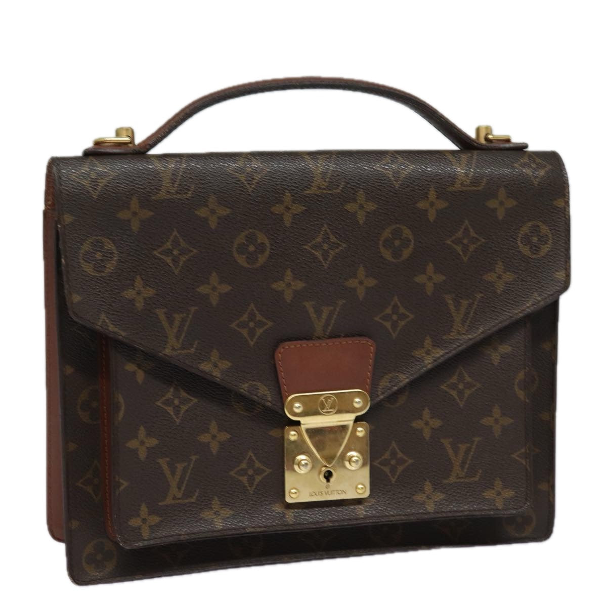 LOUIS VUITTON Monogram Monceau 28 Hand Bag 2way M51185 LV 84149