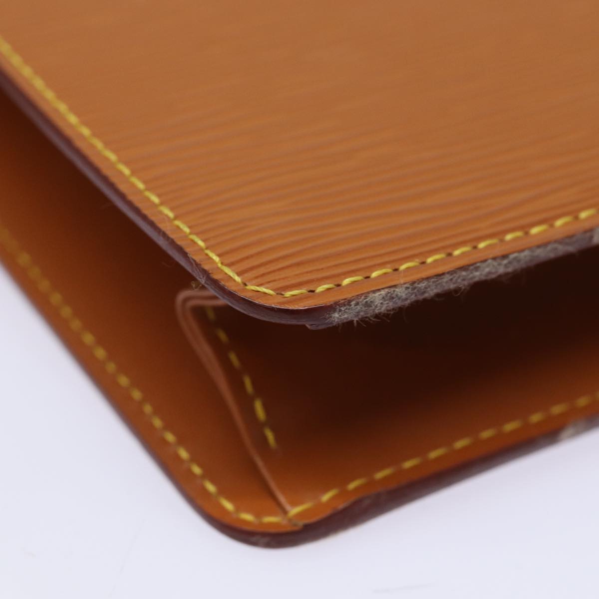 LOUIS VUITTON Epi Pochette Homme Clutch Bag Brown Zipang gold M52528 84157