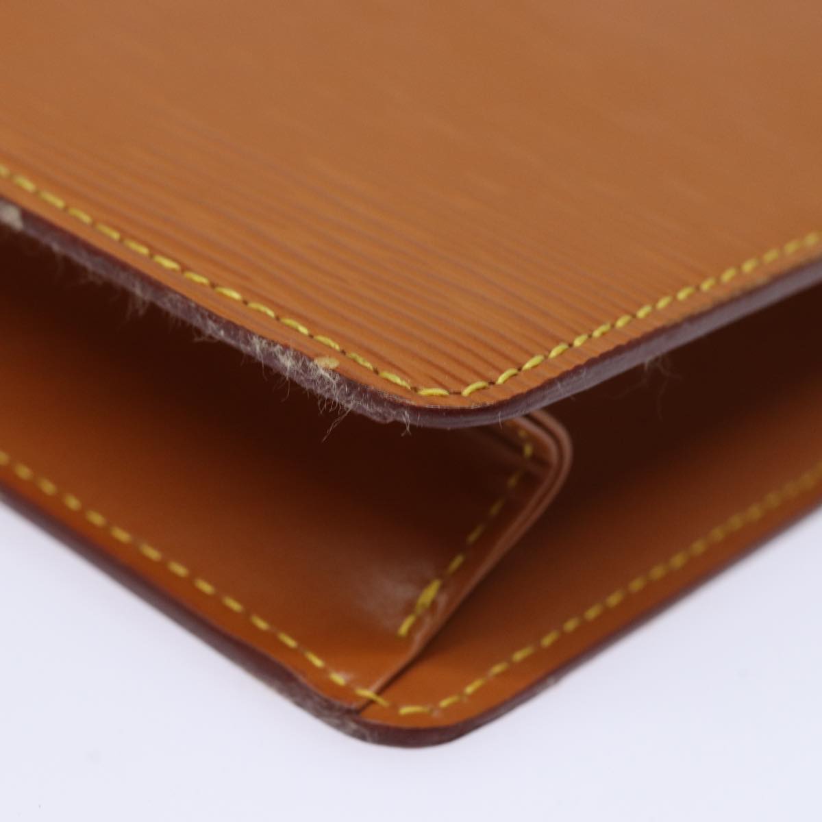 LOUIS VUITTON Epi Pochette Homme Clutch Bag Brown Zipang gold M52528 84157