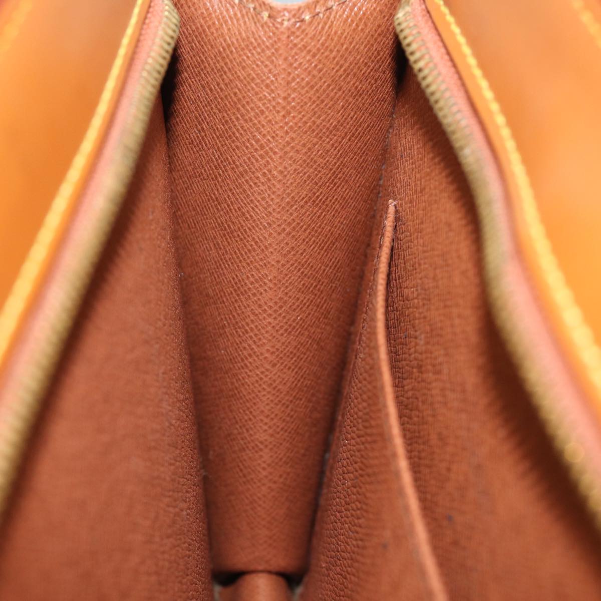 LOUIS VUITTON Epi Pochette Homme Clutch Bag Brown Zipang gold M52528 84157