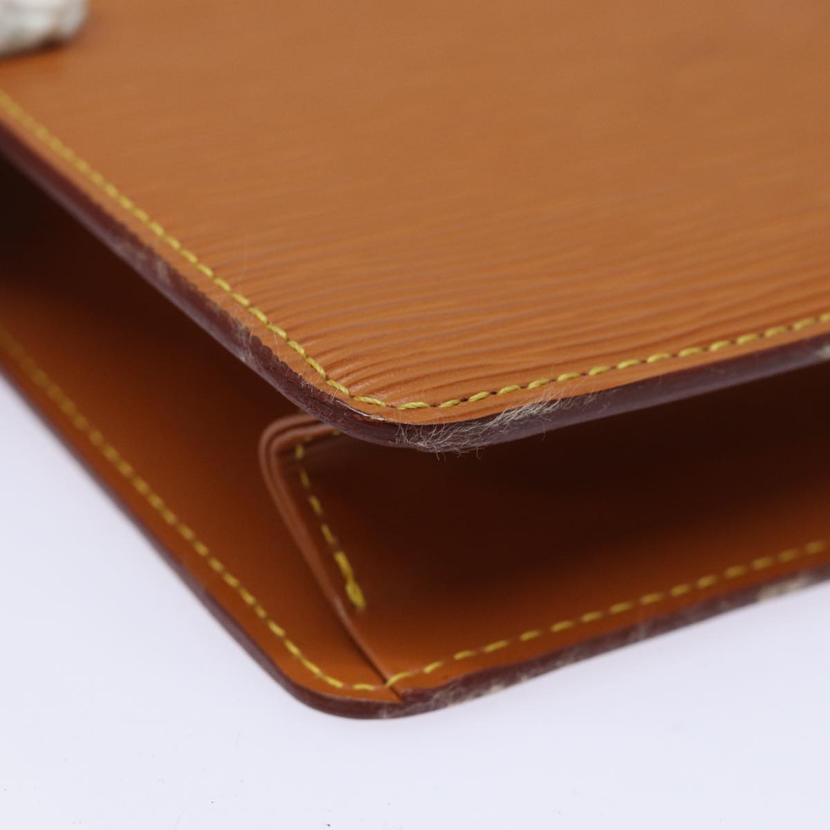 LOUIS VUITTON Epi Pochette Homme Clutch Bag Brown Zipang gold M52528 84157