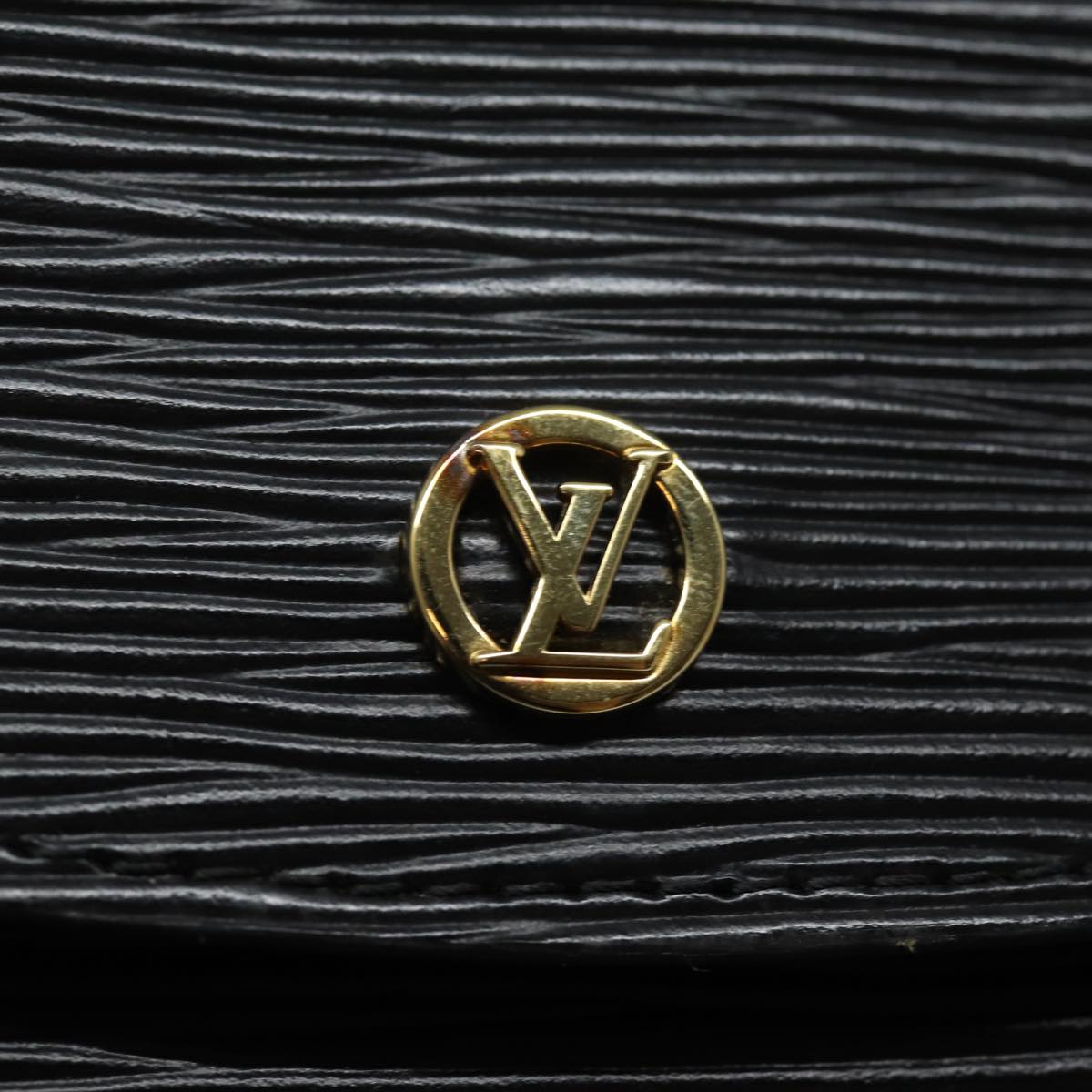 LOUIS VUITTON Epi Montaigne 27 Clutch Bag Black M52652 LV 84158