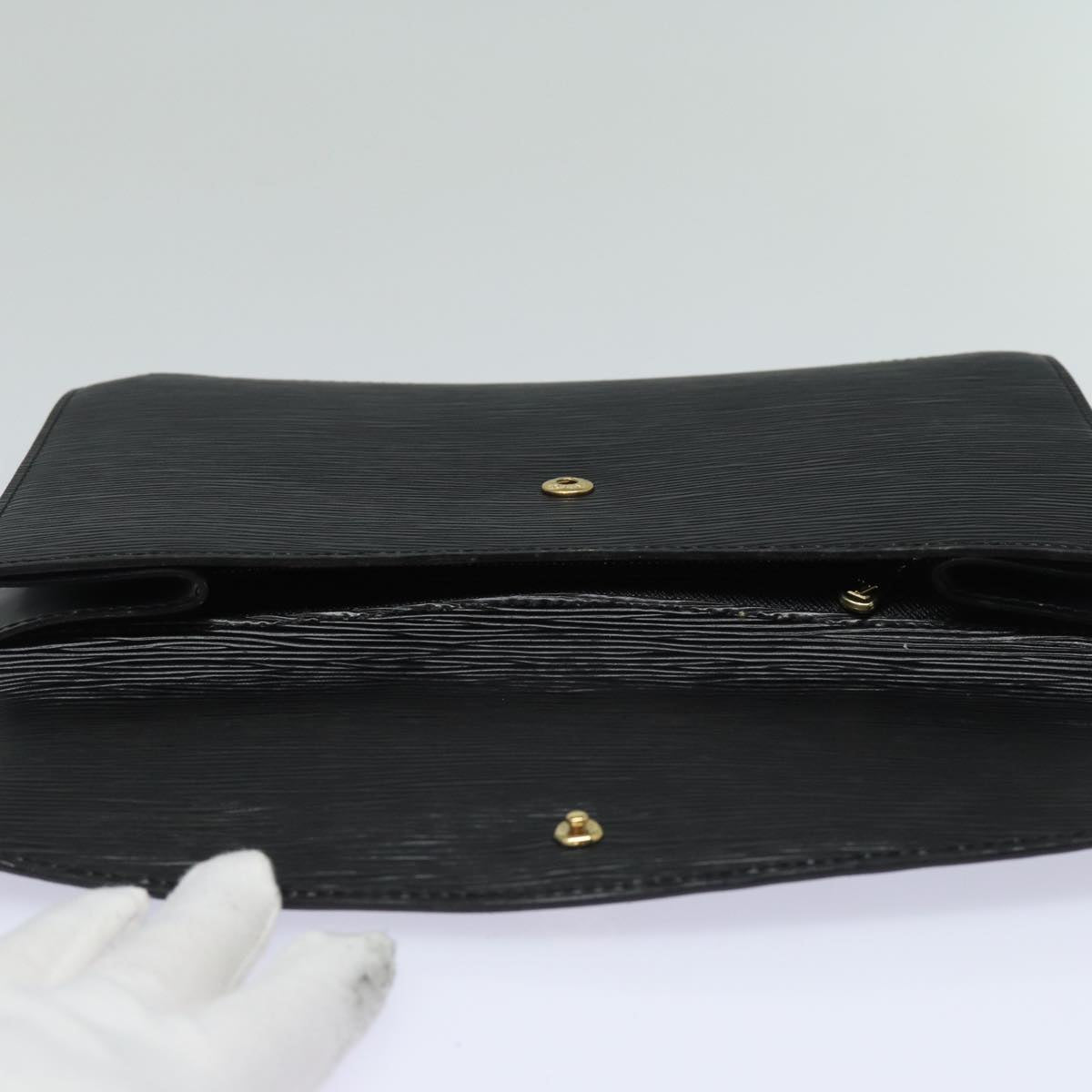 LOUIS VUITTON Epi Montaigne 27 Clutch Bag Black M52652 LV 84158