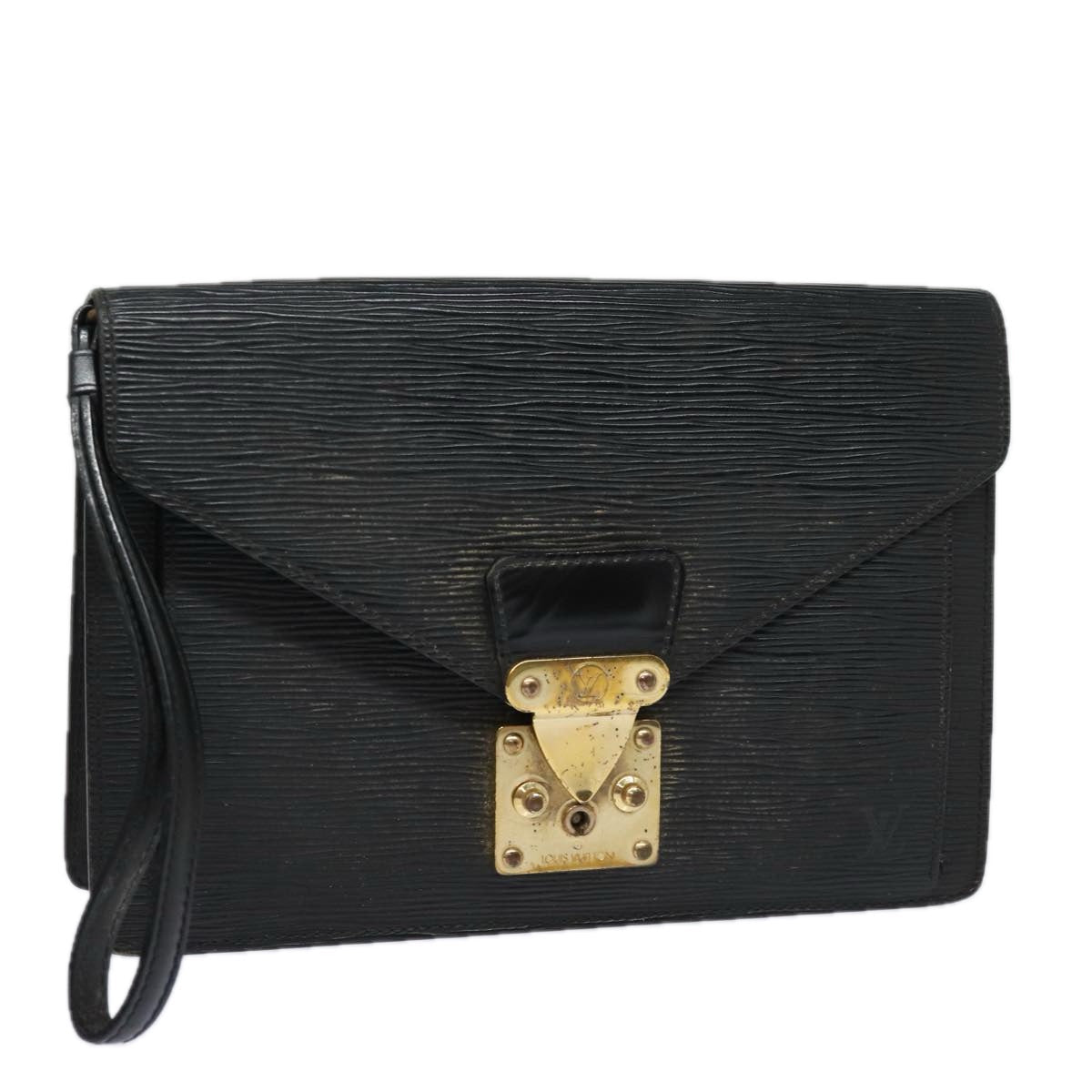 LOUIS VUITTON Epi Serie Dragonne Hand Bag Black Noir M52612 LV 84159