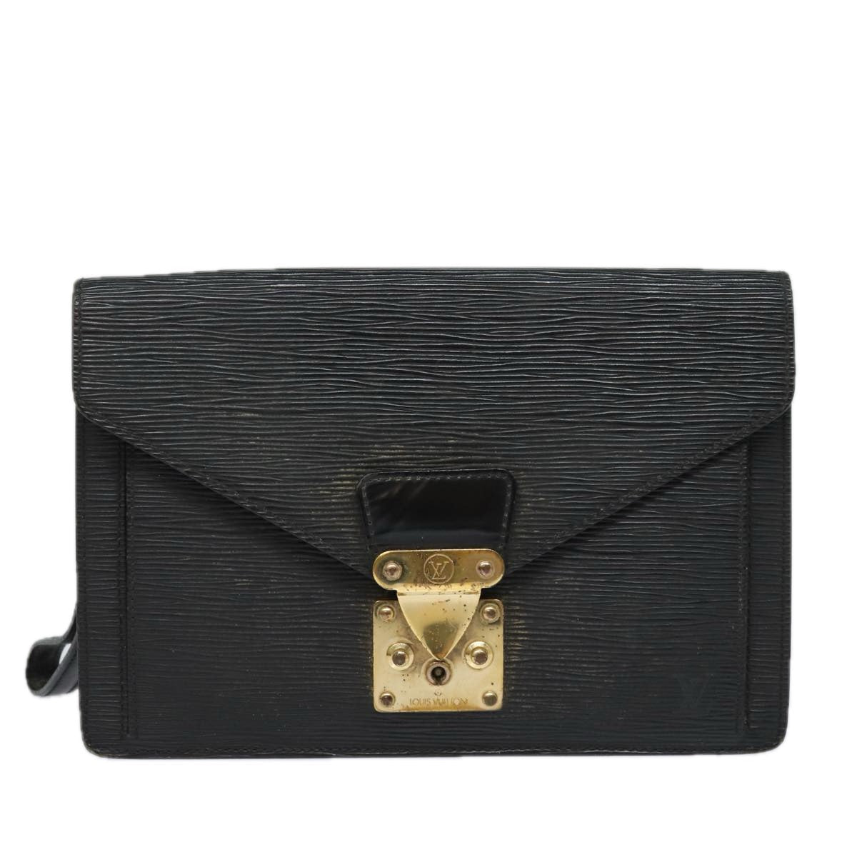 LOUIS VUITTON Epi Serie Dragonne Hand Bag Black Noir M52612 LV 84159