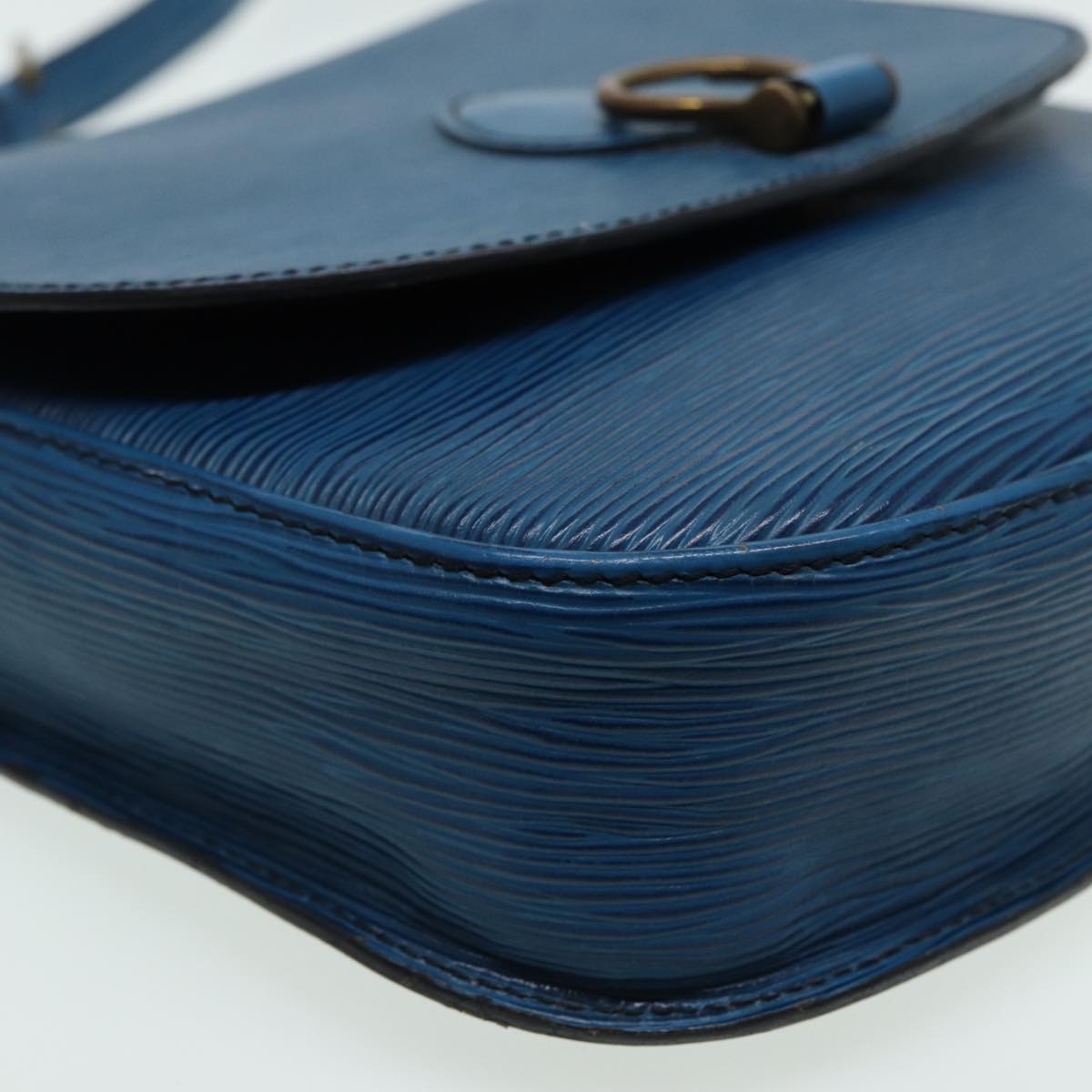 LOUIS VUITTON Epi Saint Cloud GM Shoulder Bag Toledo Blue M52195 LV 84160