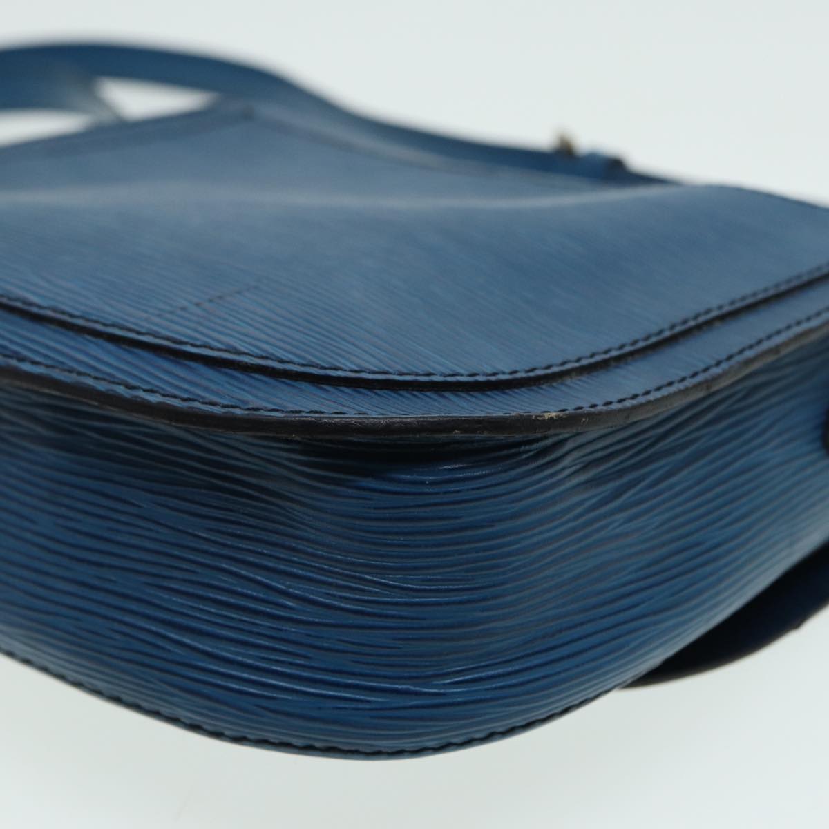 LOUIS VUITTON Epi Saint Cloud GM Shoulder Bag Toledo Blue M52195 LV 84160