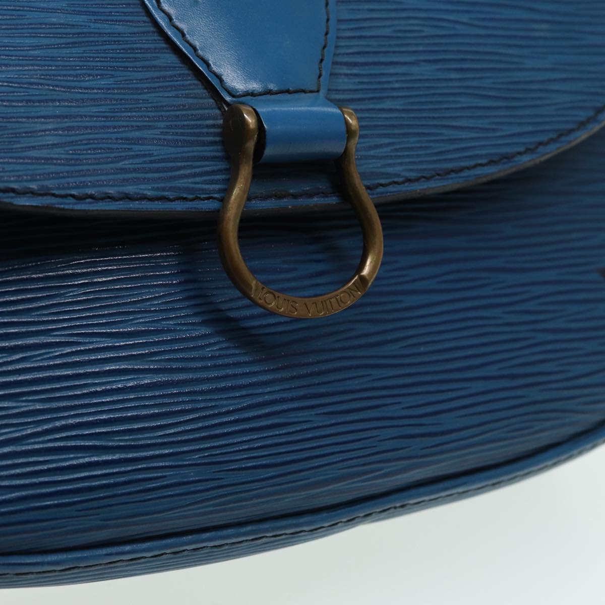 LOUIS VUITTON Epi Saint Cloud GM Shoulder Bag Toledo Blue M52195 LV 84160