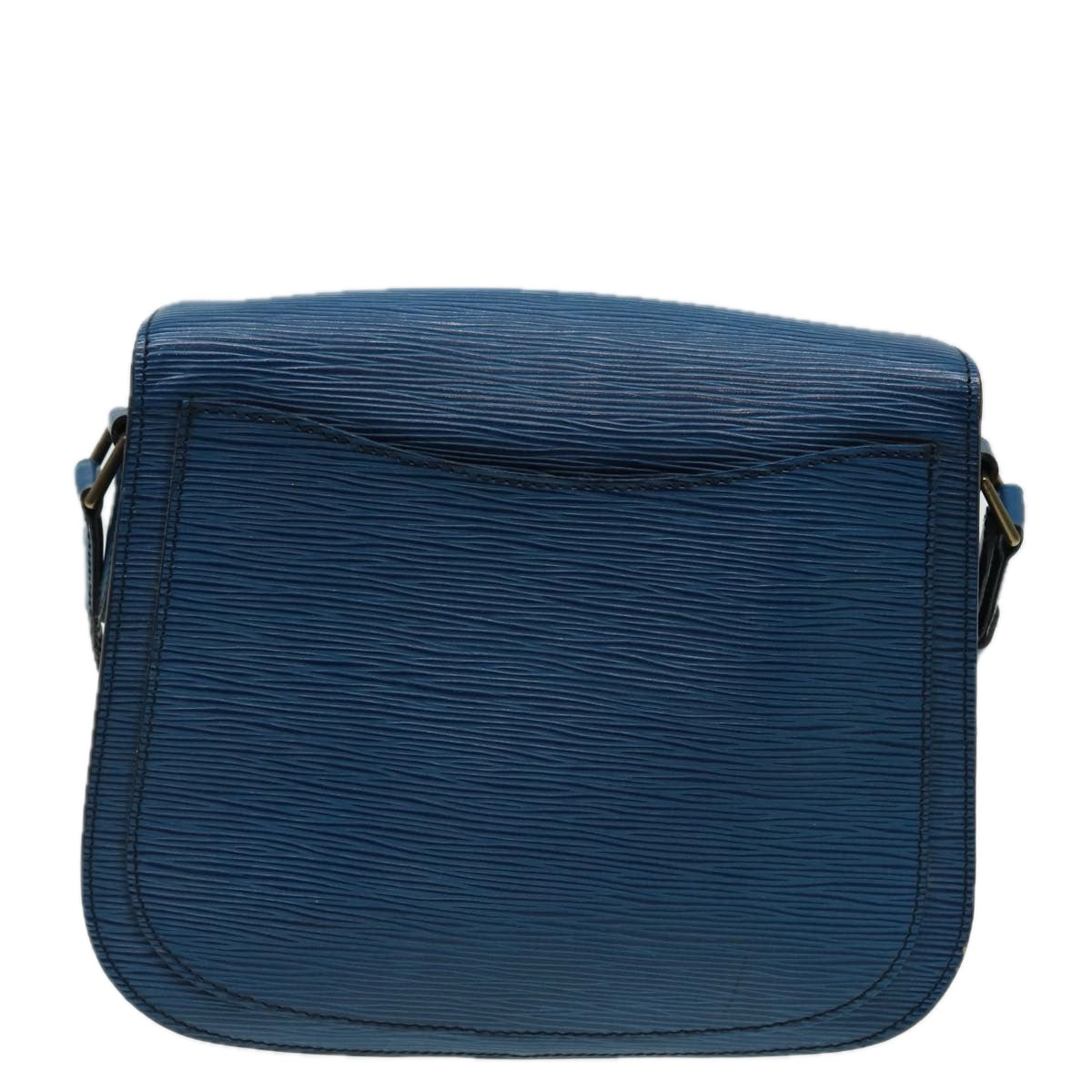 LOUIS VUITTON Epi Saint Cloud GM Shoulder Bag Toledo Blue M52195 LV 84160