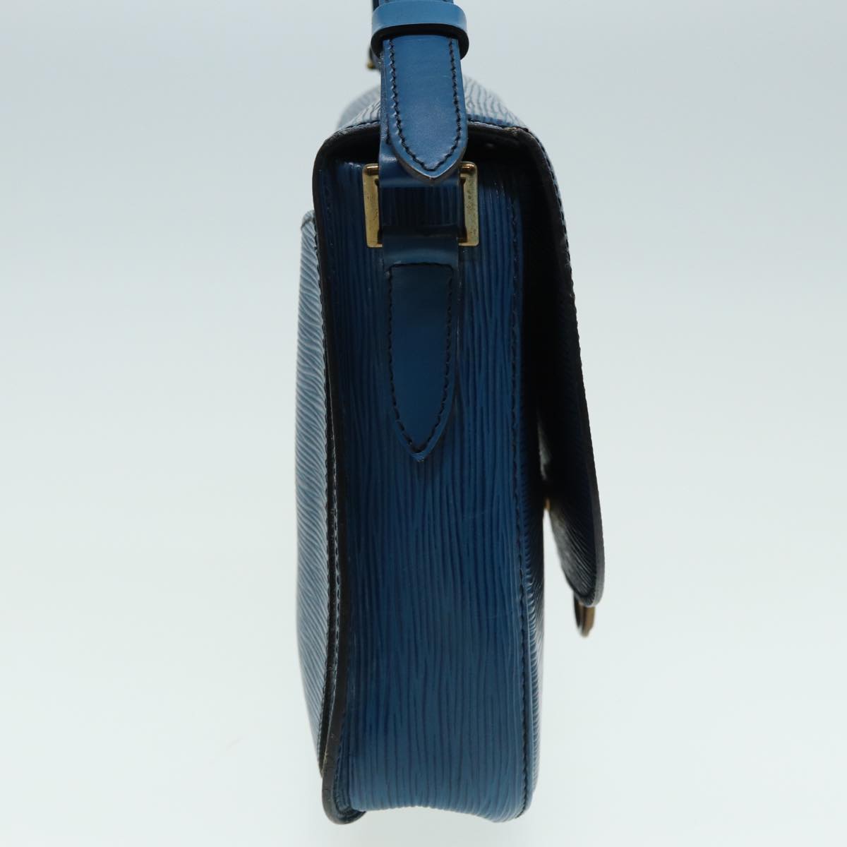 LOUIS VUITTON Epi Saint Cloud GM Shoulder Bag Toledo Blue M52195 LV 84160