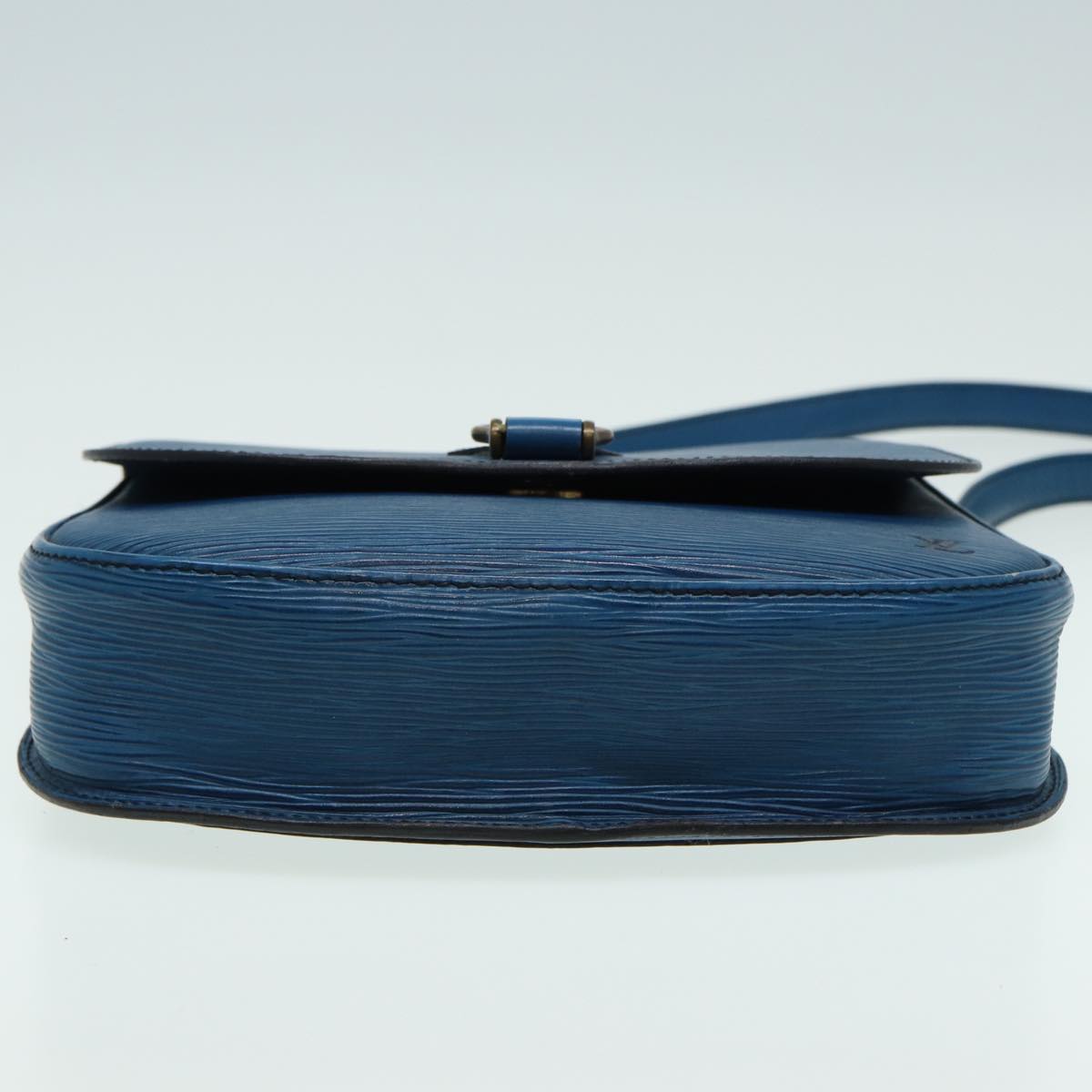 LOUIS VUITTON Epi Saint Cloud GM Shoulder Bag Toledo Blue M52195 LV 84160