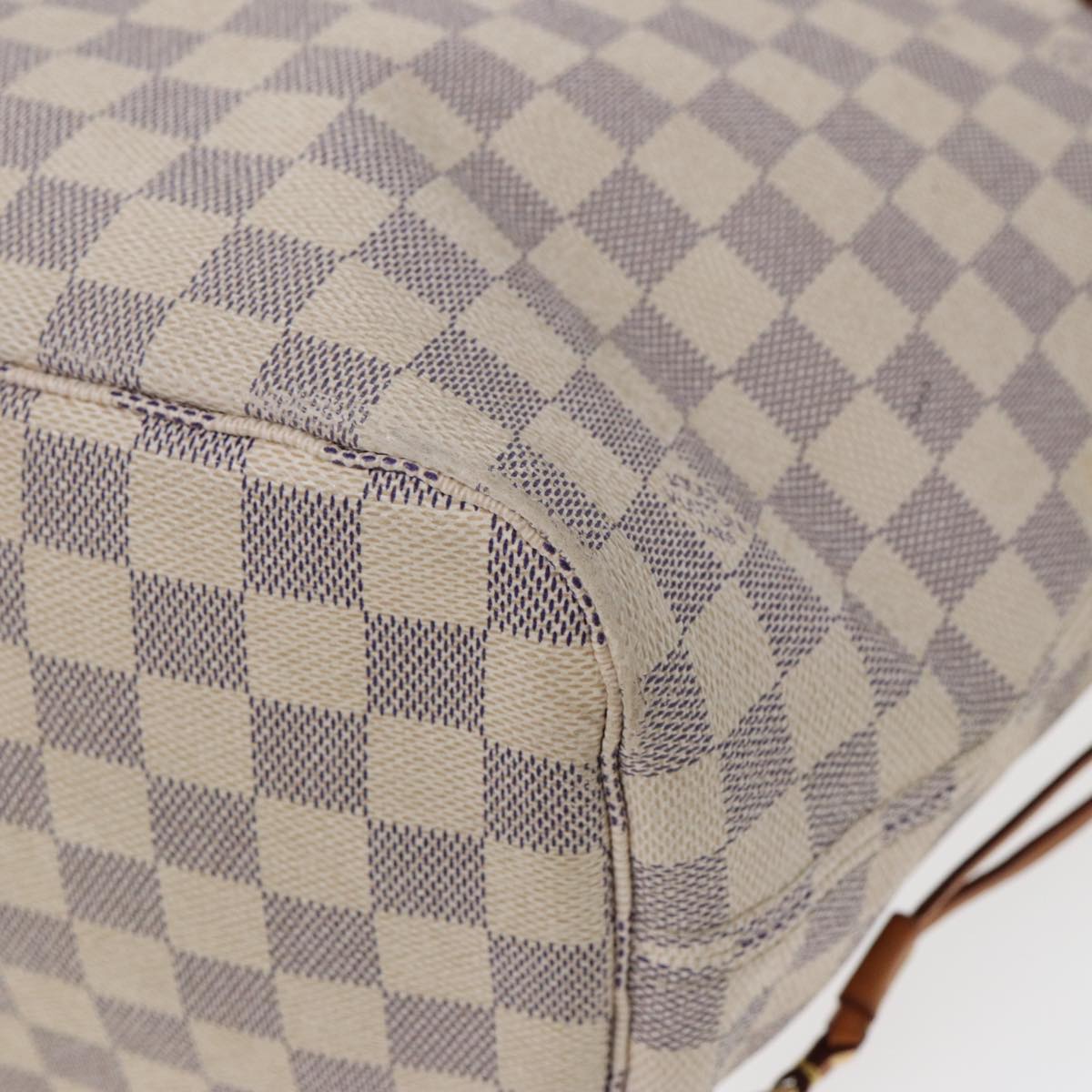 LOUIS VUITTON Damier Azur Neverfull MM Tote Bag N41605 LV 84162