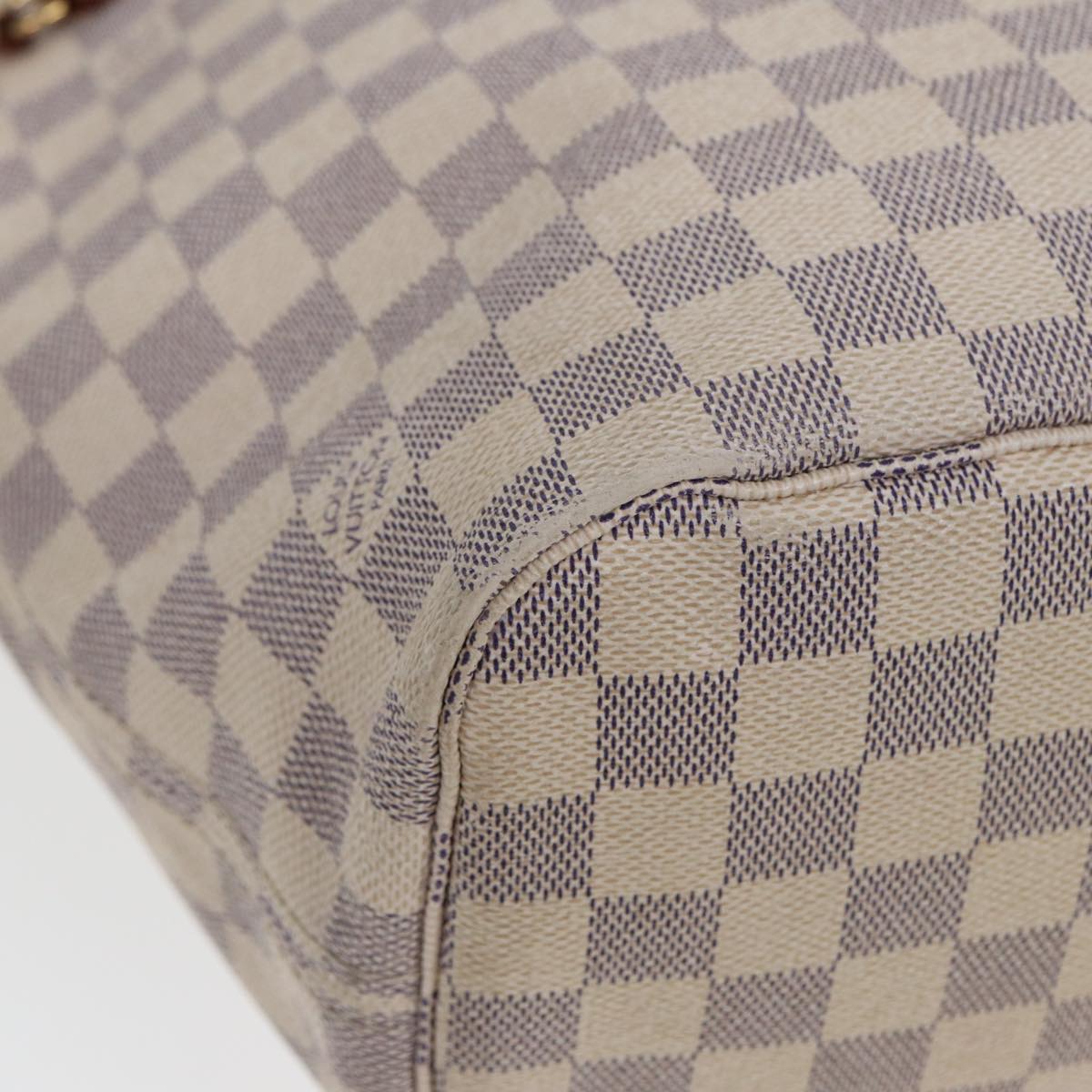 LOUIS VUITTON Damier Azur Neverfull MM Tote Bag N41605 LV 84162