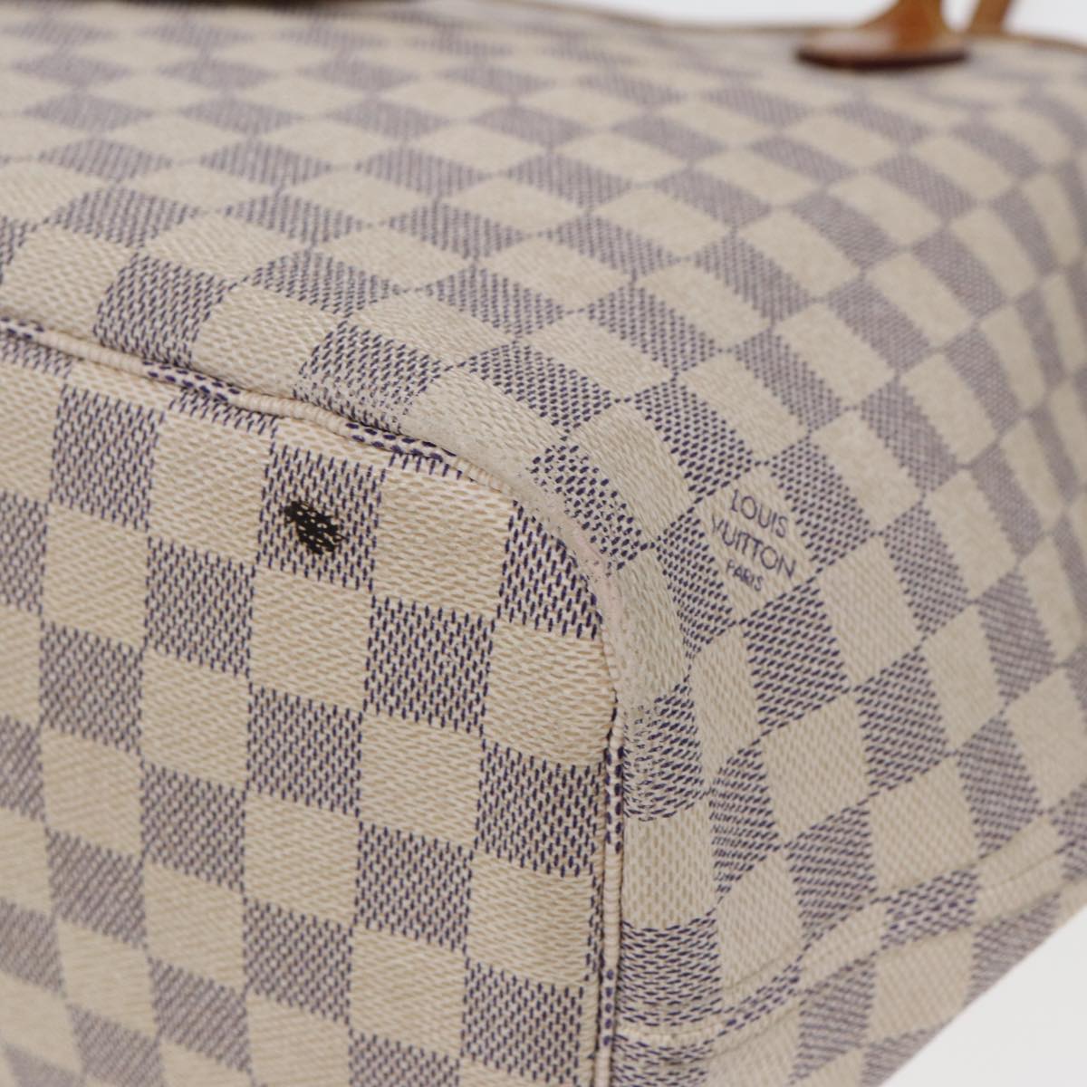 LOUIS VUITTON Damier Azur Neverfull MM Tote Bag N41605 LV 84162